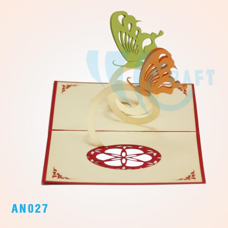 BUTTERFLIES 3D POP UP CARD