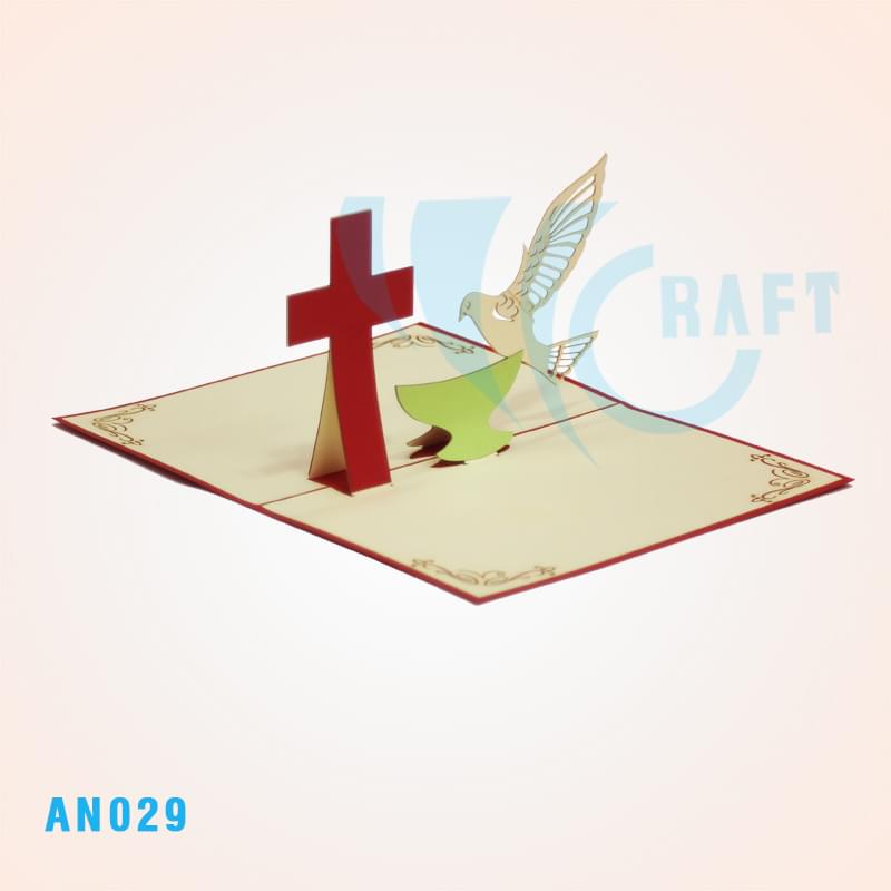 Dove And Cross Pop Up Card