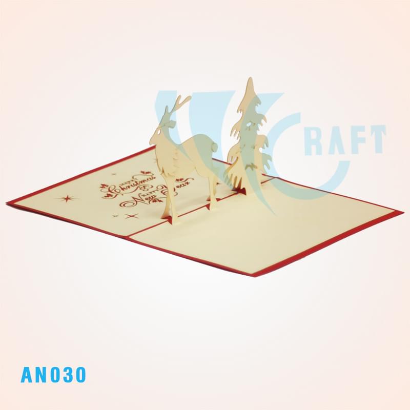 Reindeer Pop Up Card