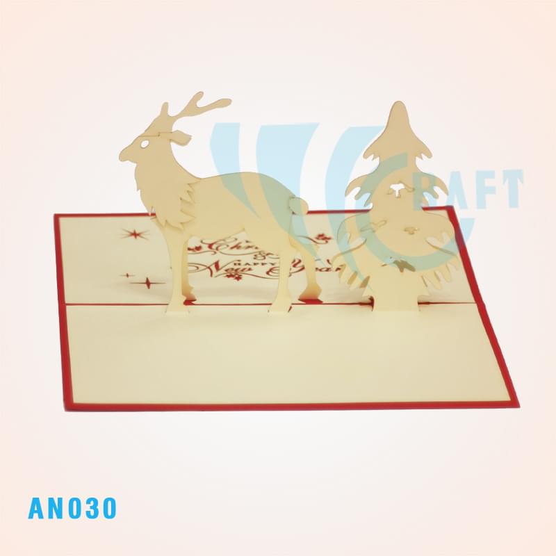 Reindeer Pop Up Card