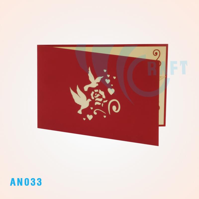 Doves And Love Cage Pop Up Card