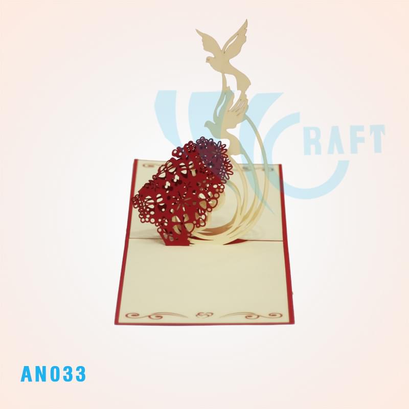 Doves And Love Cage Pop Up Card