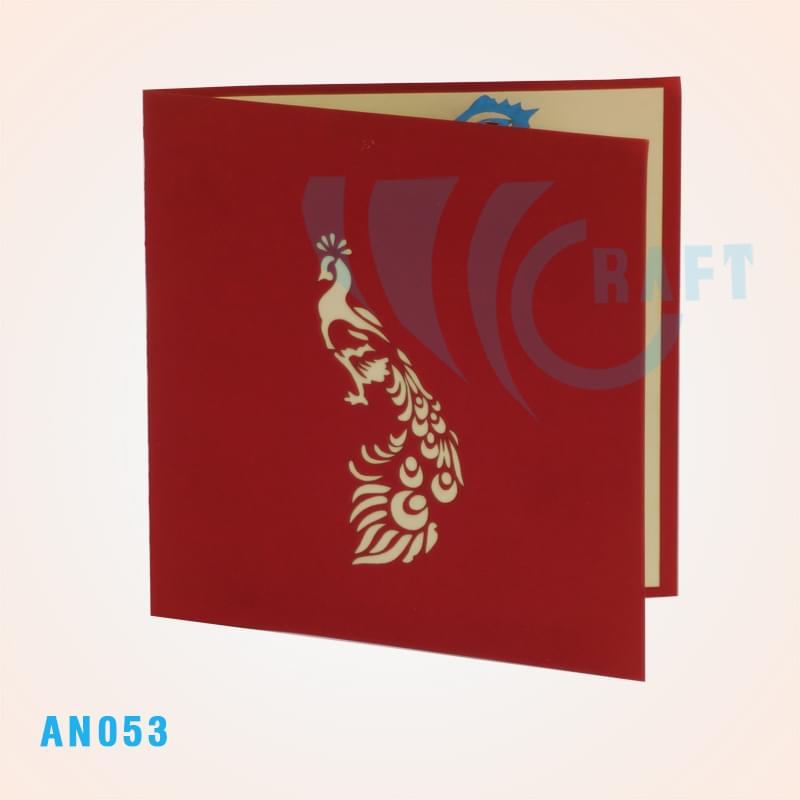 Peacock Pop Up Card 3D