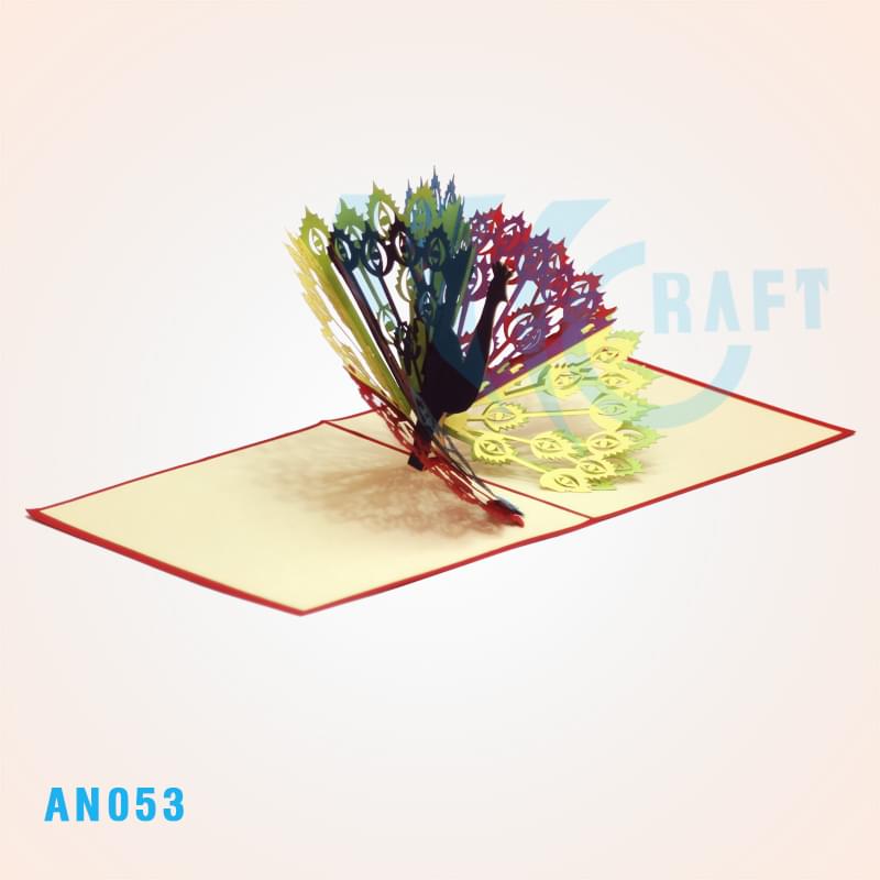Peacock Pop Up Card 3D