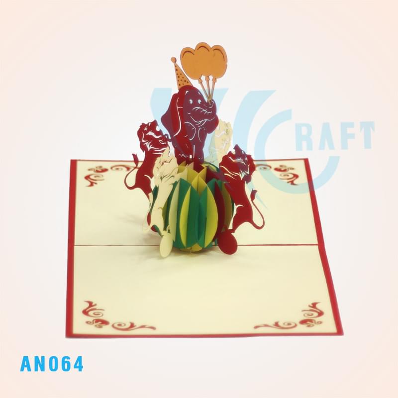 Animal Circus Pop Up Card