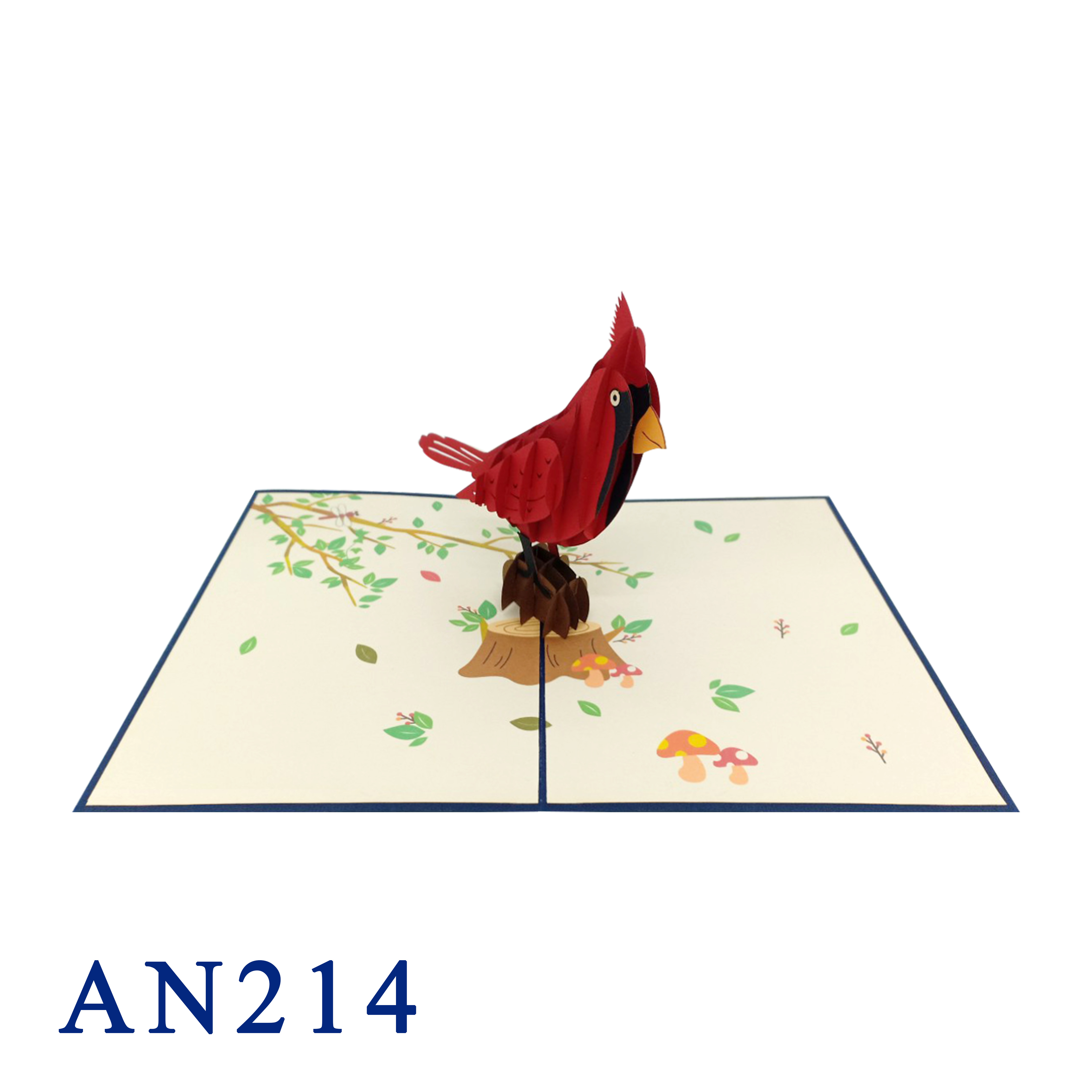 Cardinal Bird 3D Pop Up Card