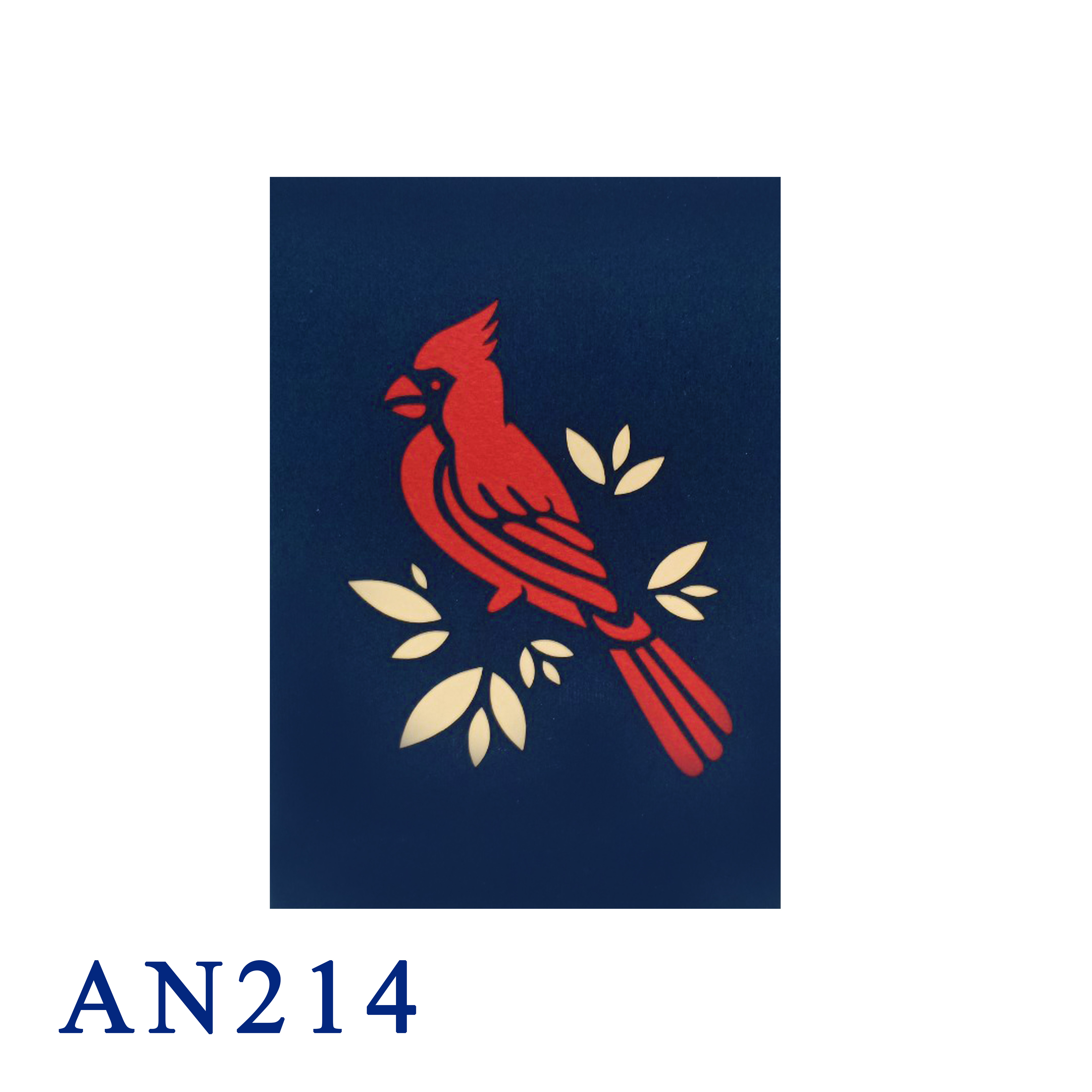 Cardinal Bird 3D Pop Up Card