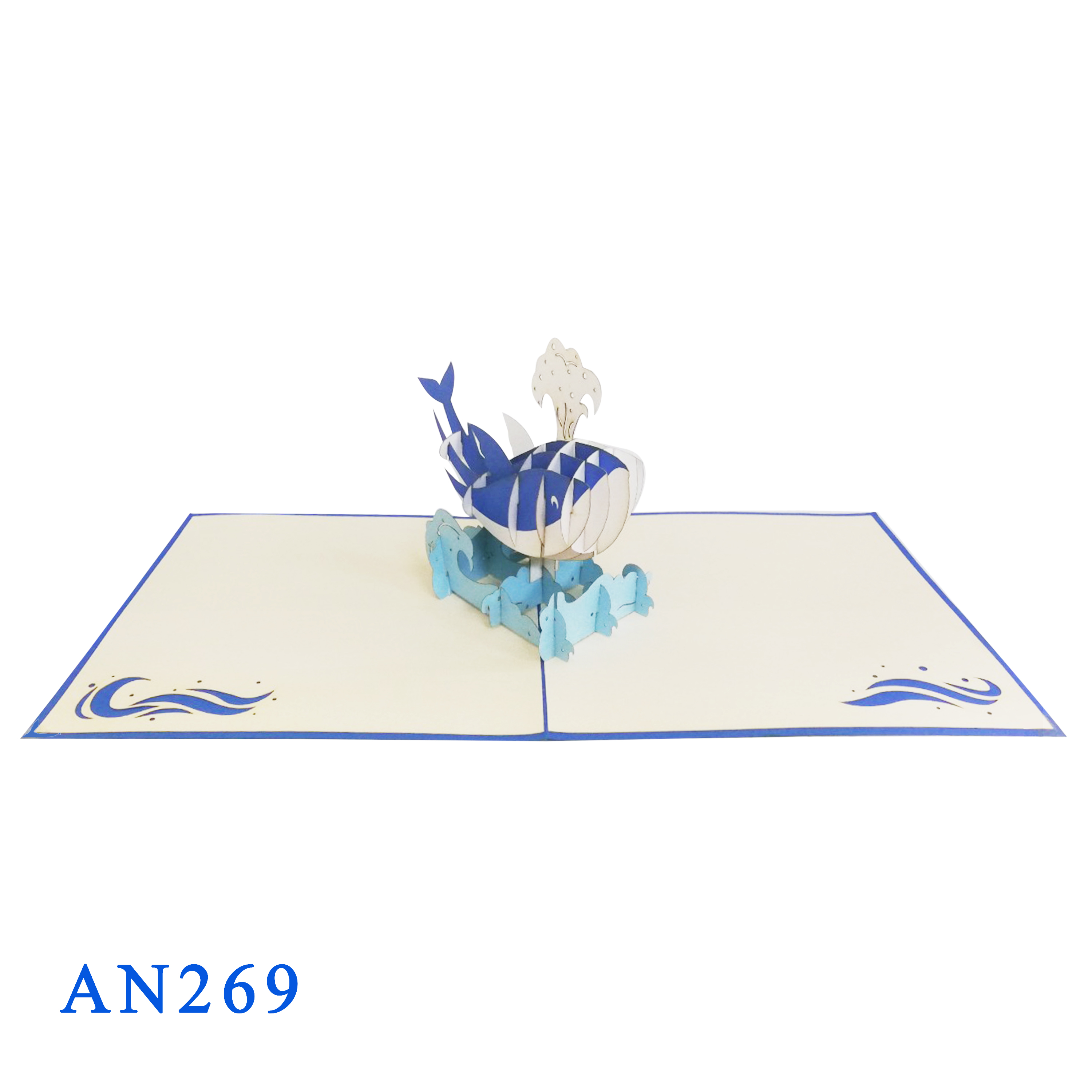 Whale pop up 3d card