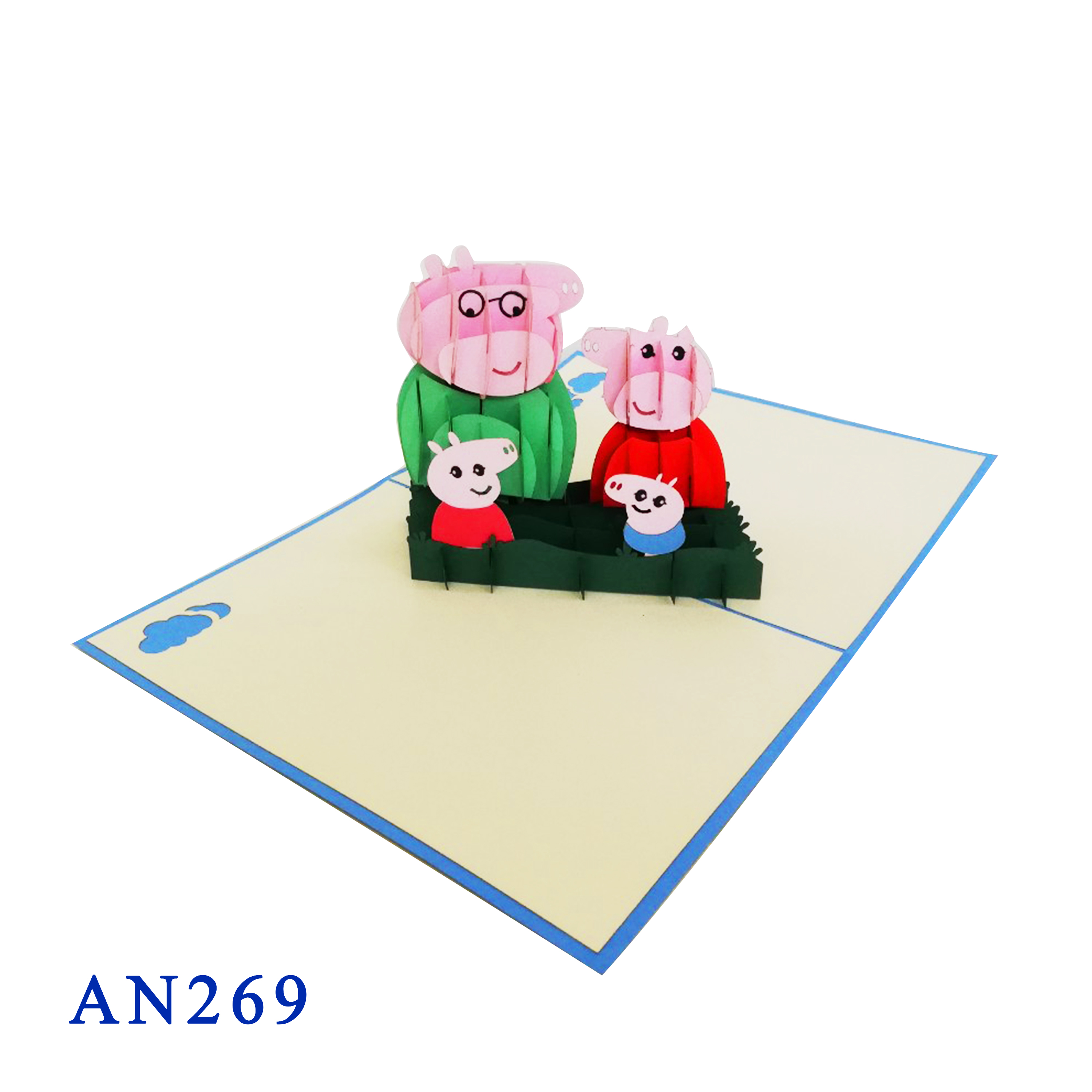 Peppa Pig Family 3D Pop Up Card