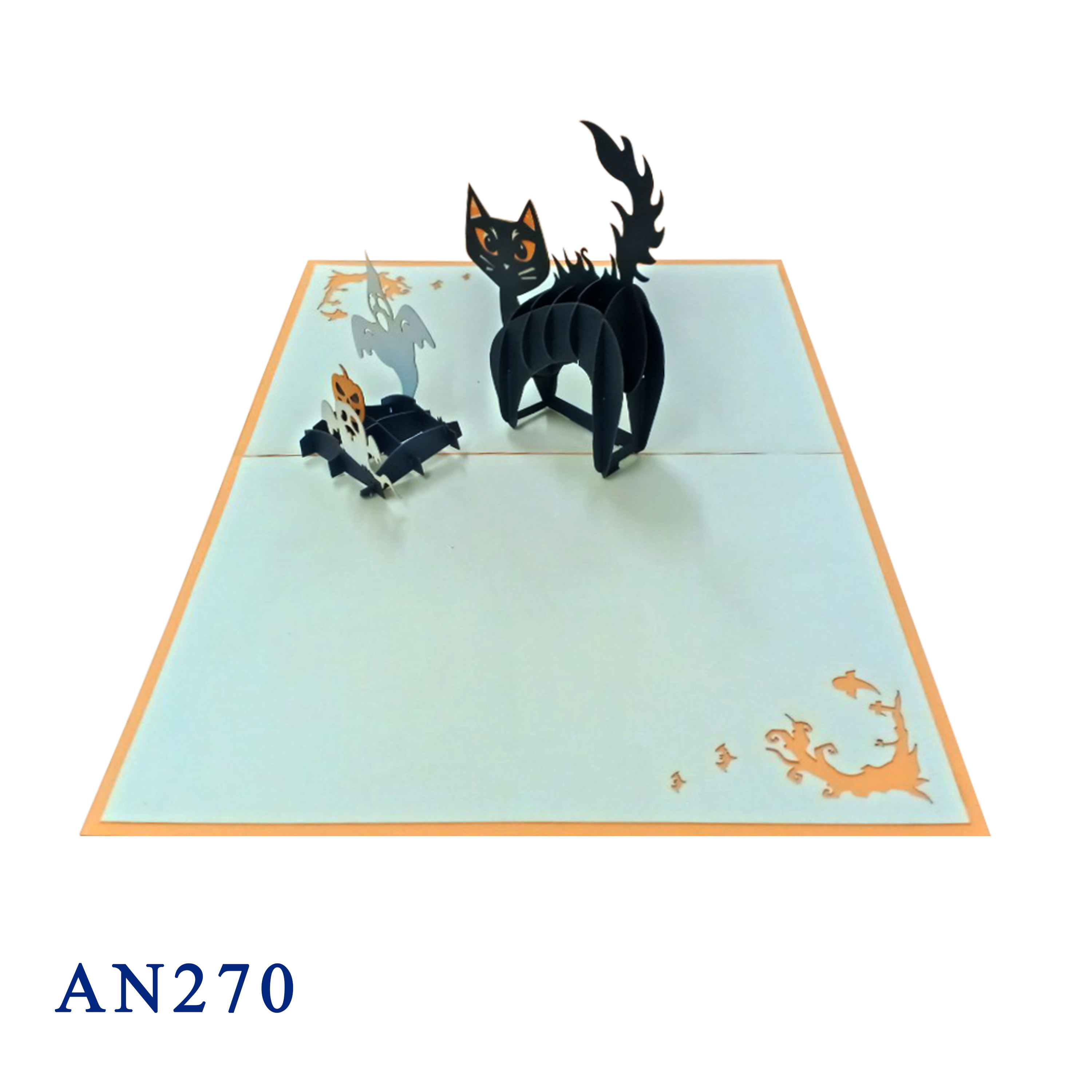 Cat Halloween 3d Pop Up Card