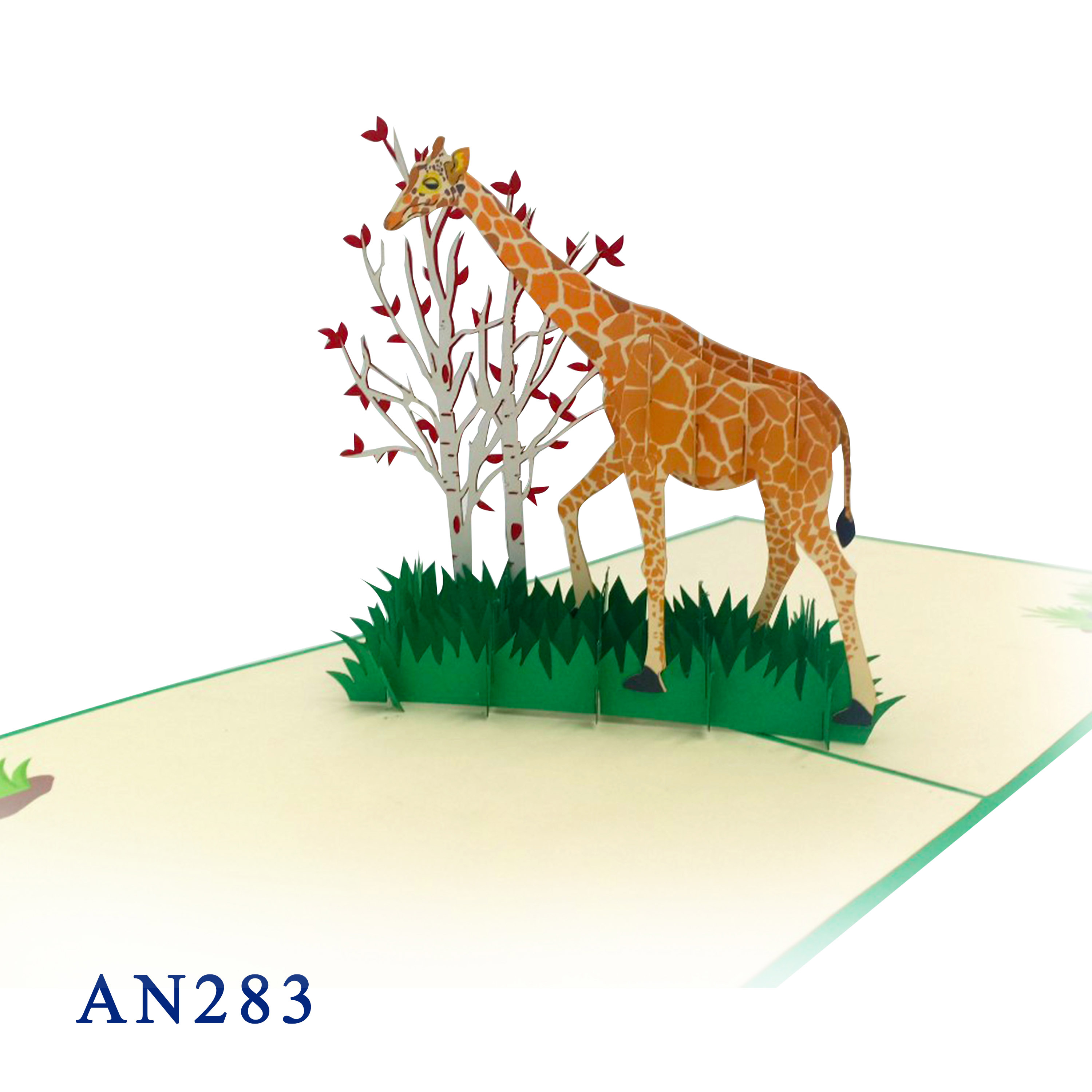 Giraffe 3d Pop Up Card