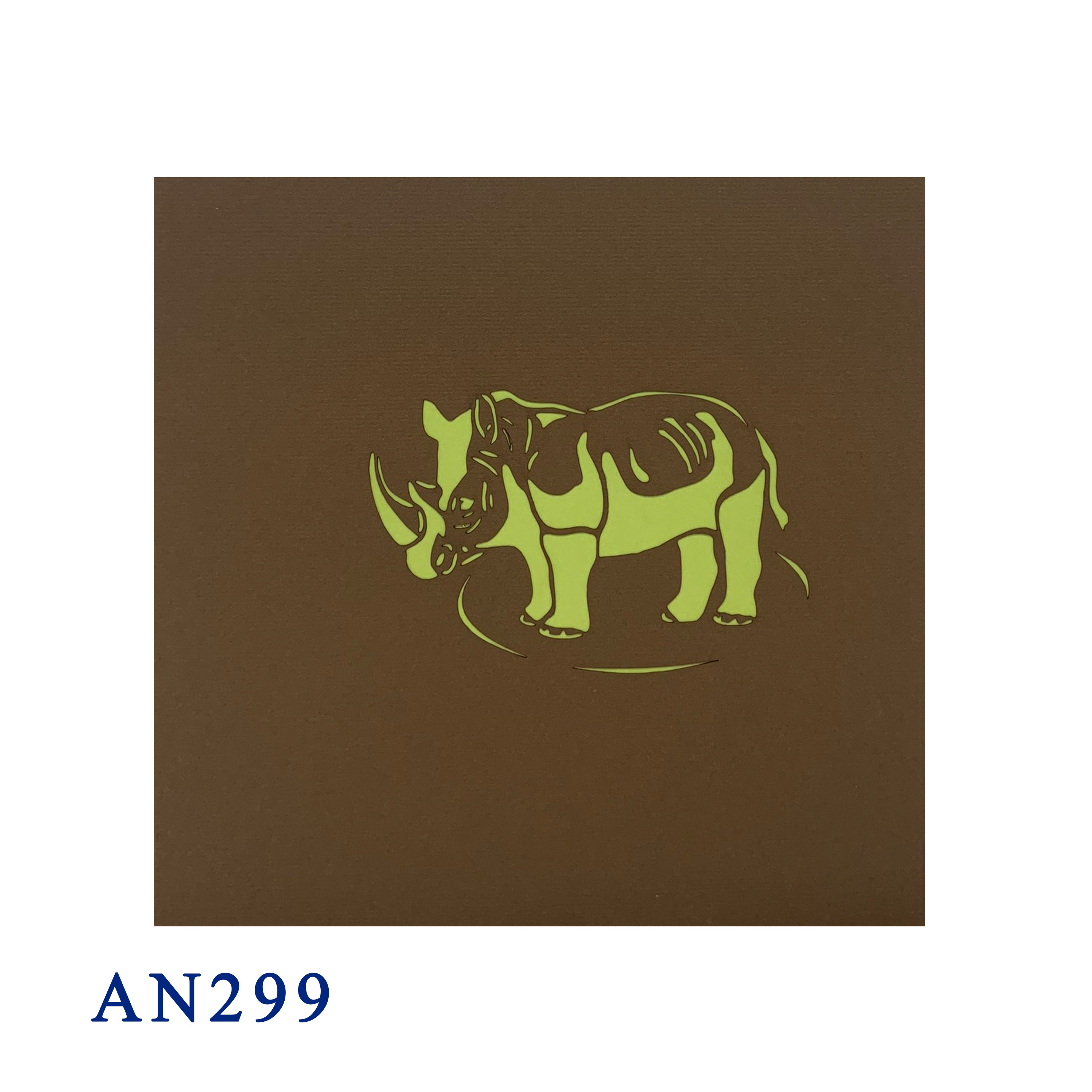 Rhino Pop Up Card