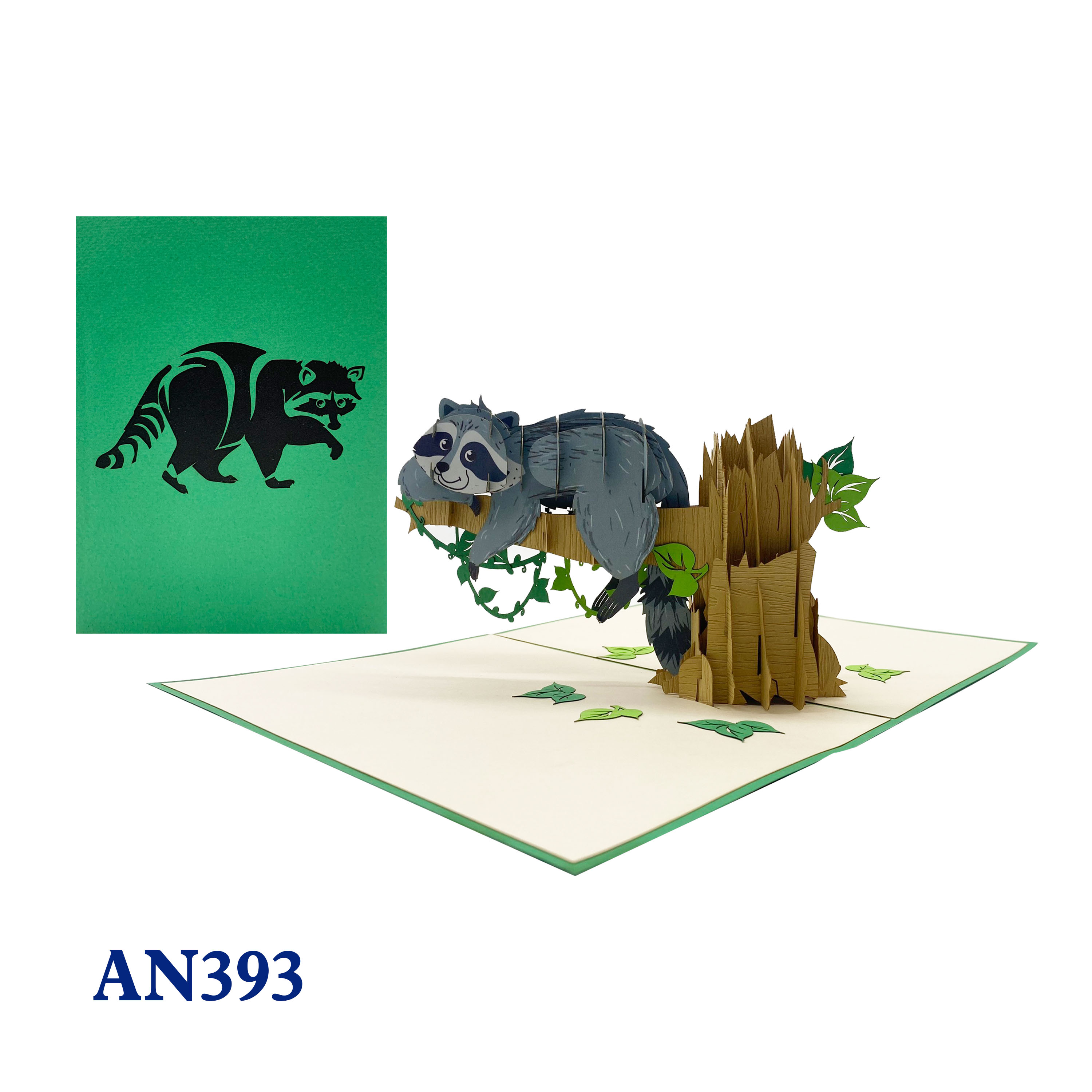 Raccoon Pop Up Card