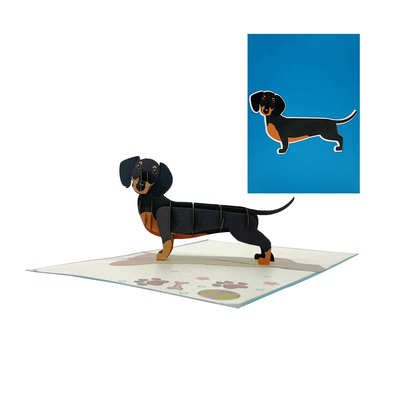 Dachshund Dog Pop Up Card