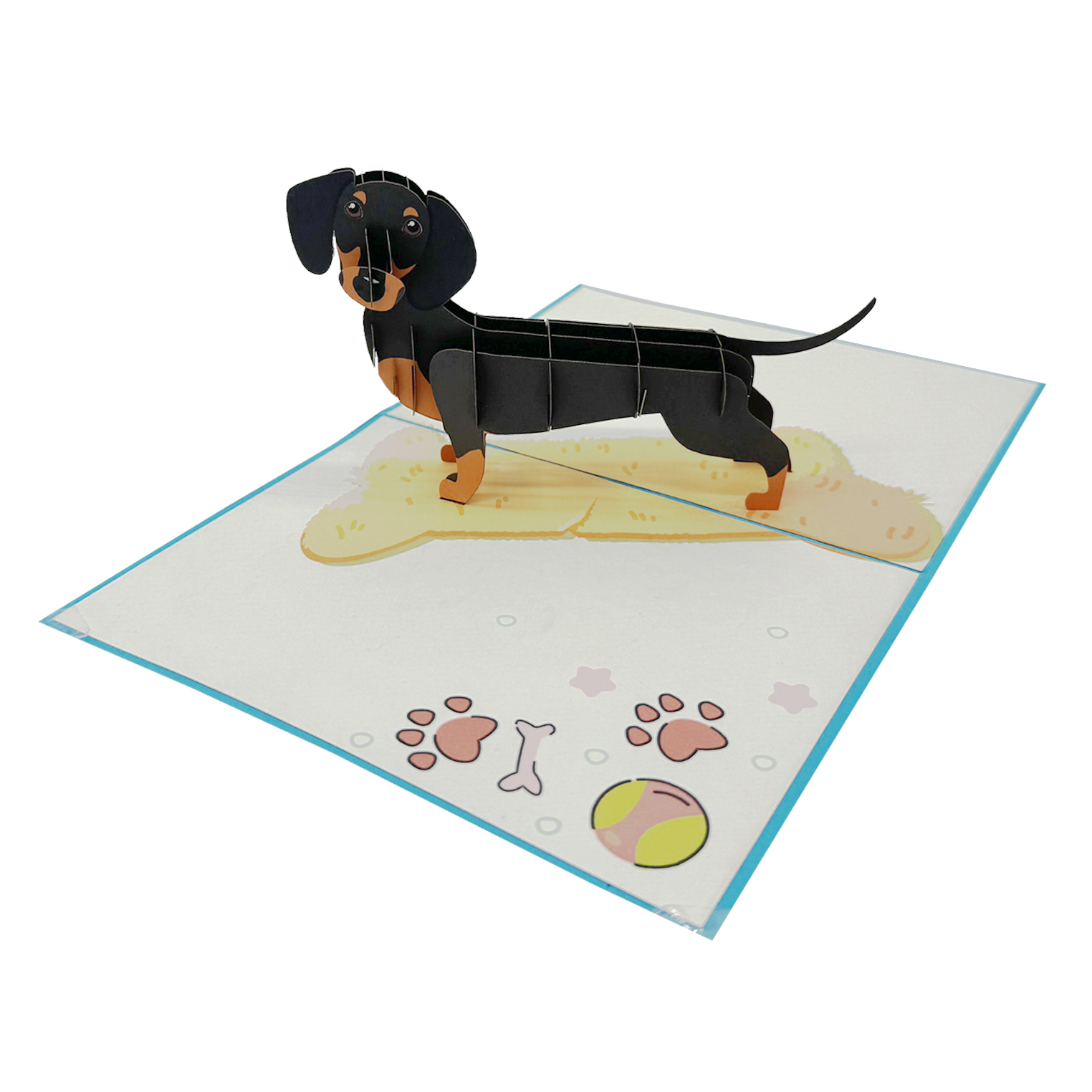 Dachshund Dog Pop Up Card