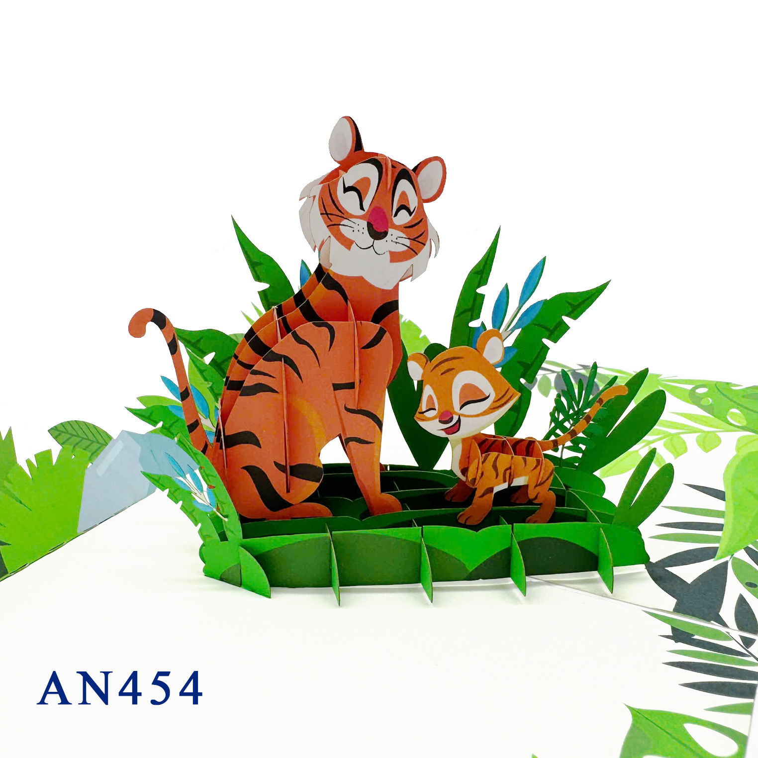 Tigers Family 3D Pop Up Card