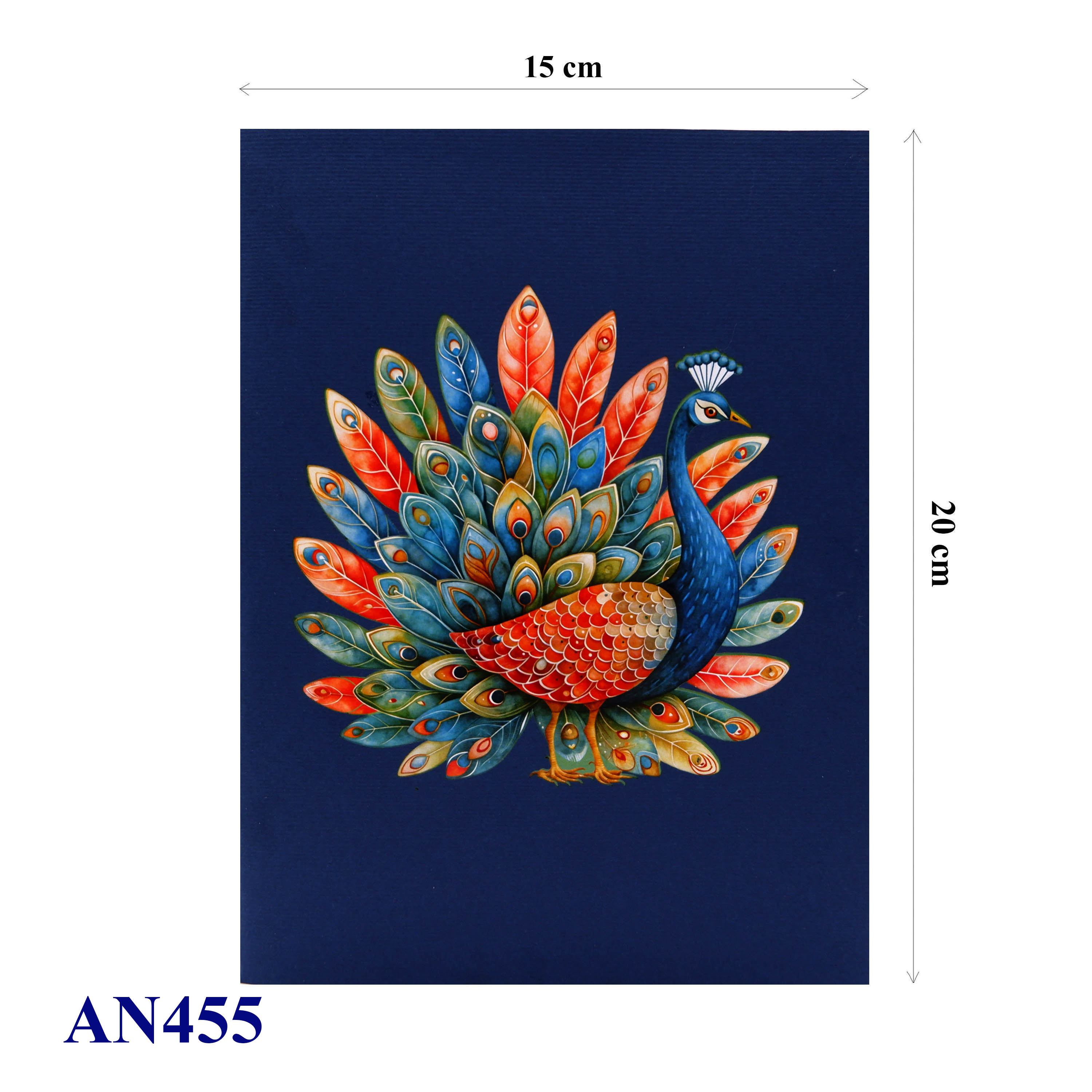 Colorful Peacock 3D Pop Up Greeting Card