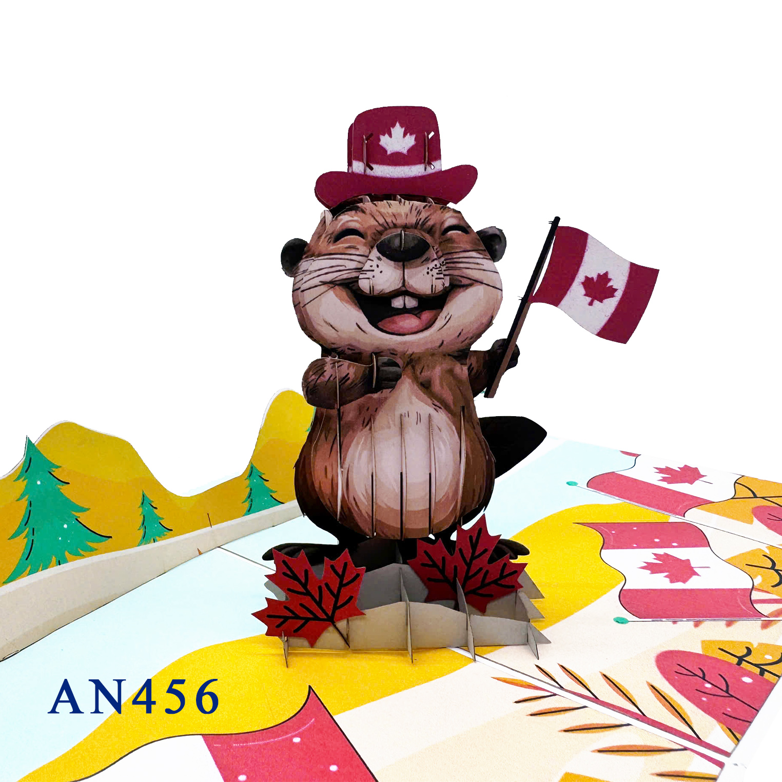 Beaver 3D Pop-up Card