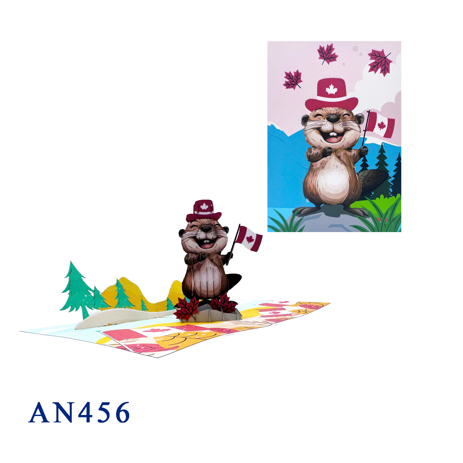 Beaver 3D Pop-up Card