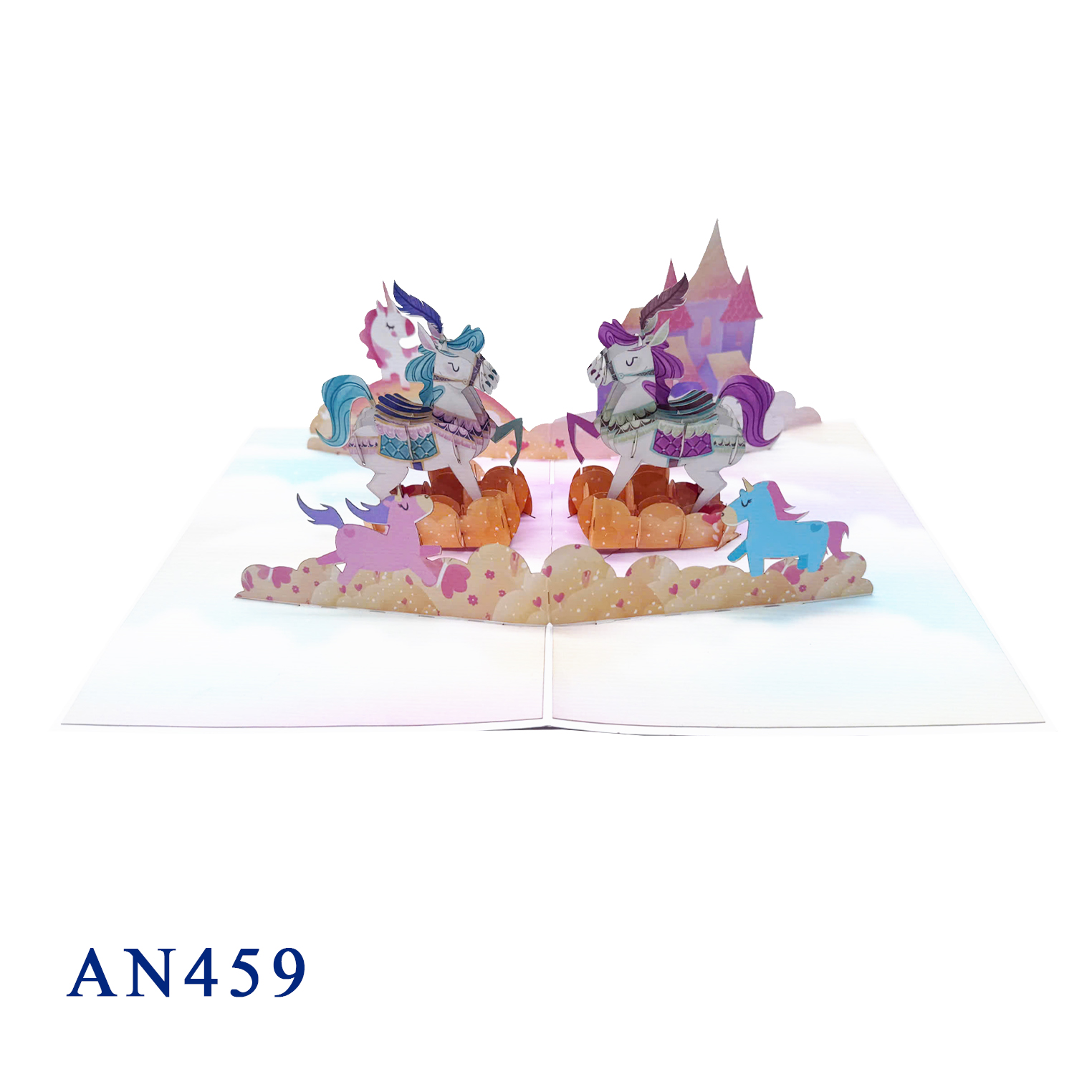 Couple Unicorn 3D Pop-up Greeting Card