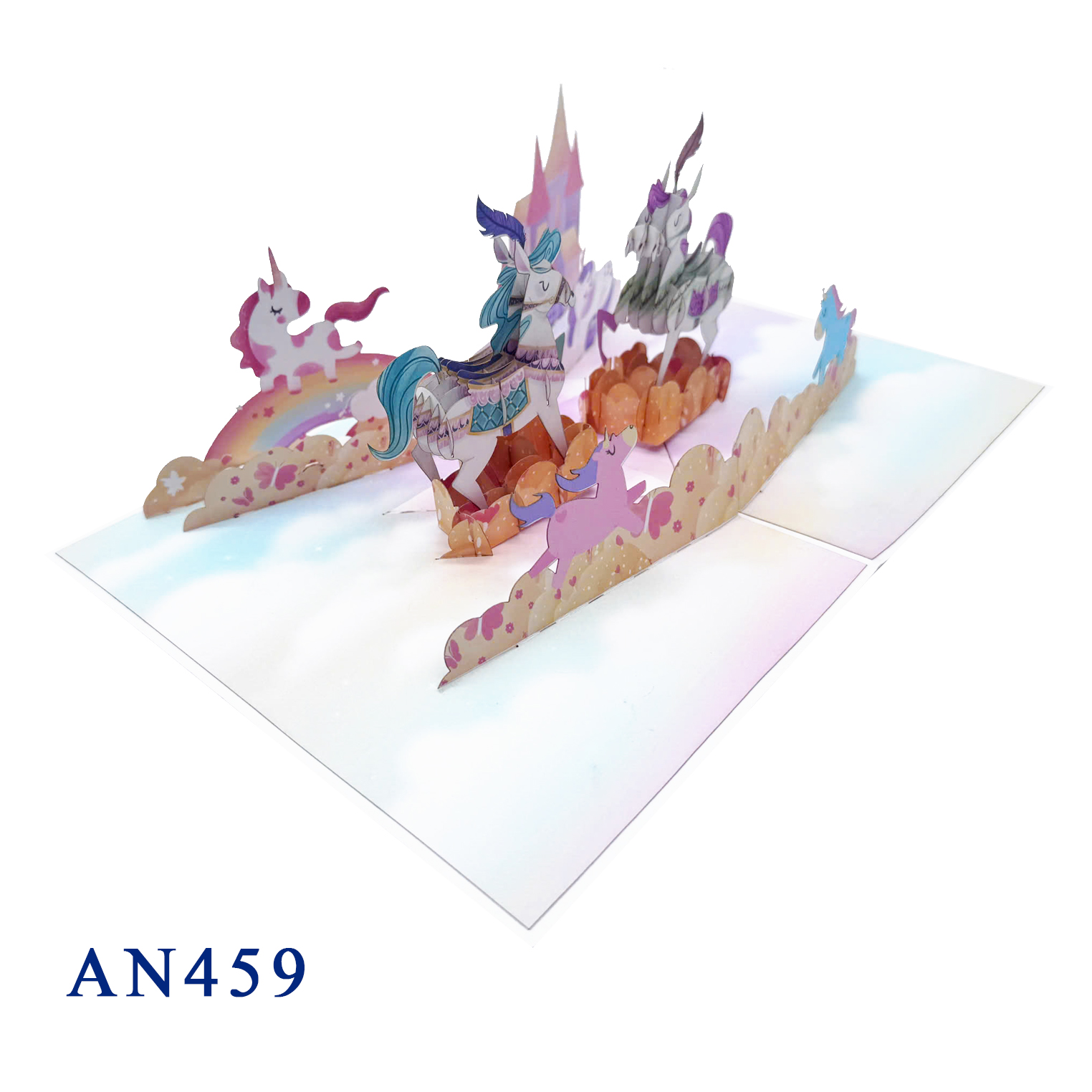 Couple Unicorn 3D Pop-up Greeting Card