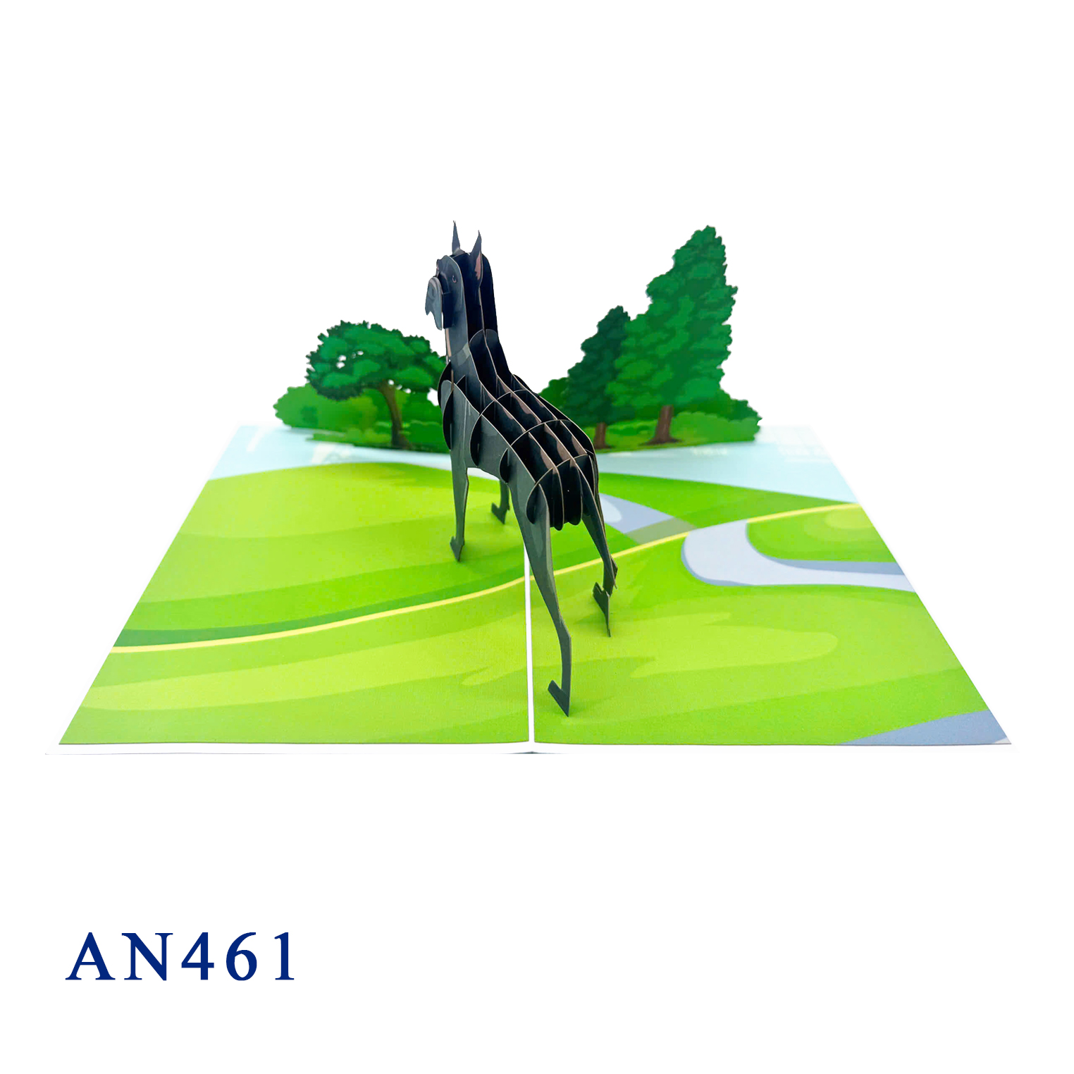 Great Dane 3D Pop Up Greeting Card