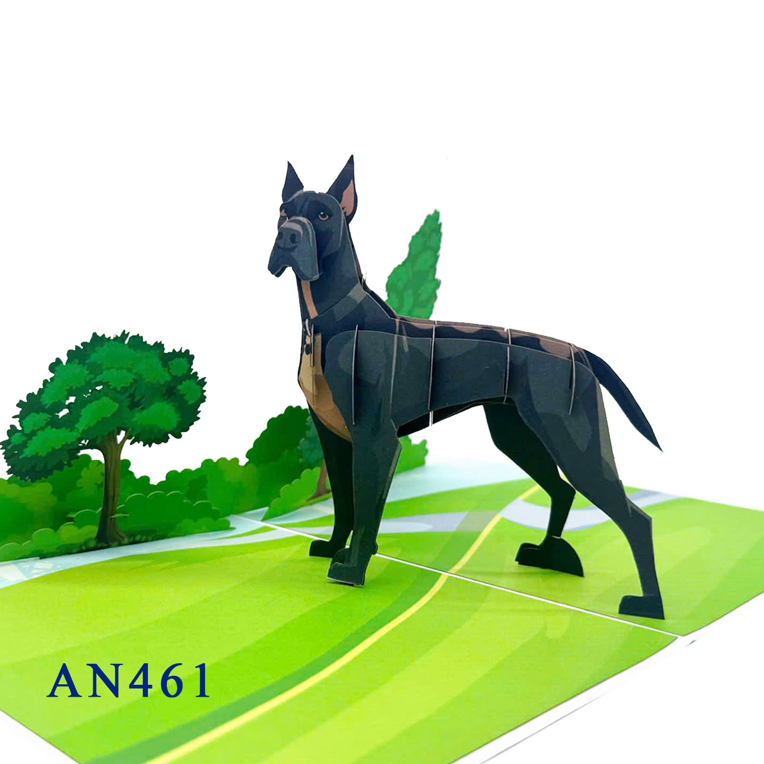 Great Dane 3D Pop Up Greeting Card
