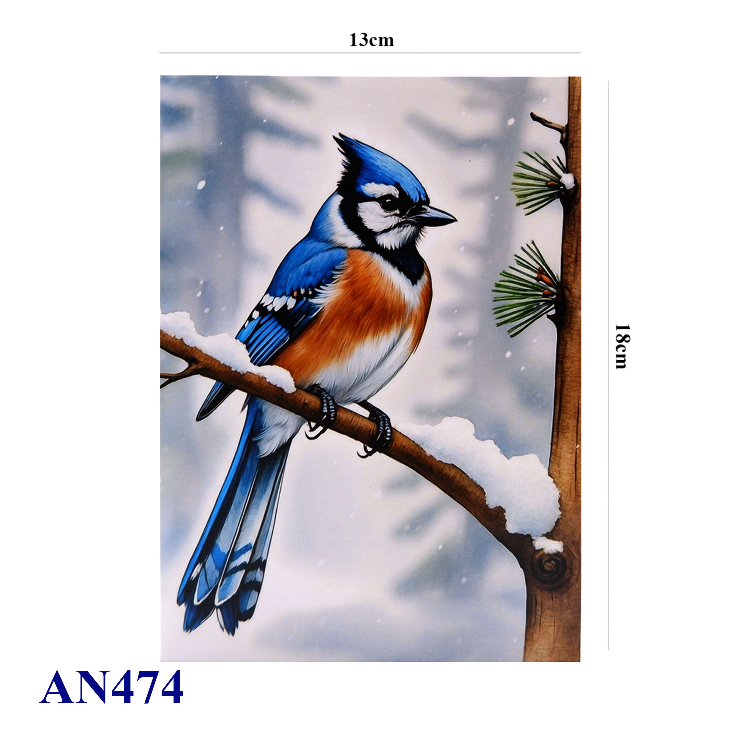 Blue Jay Winter Pop-Up Card