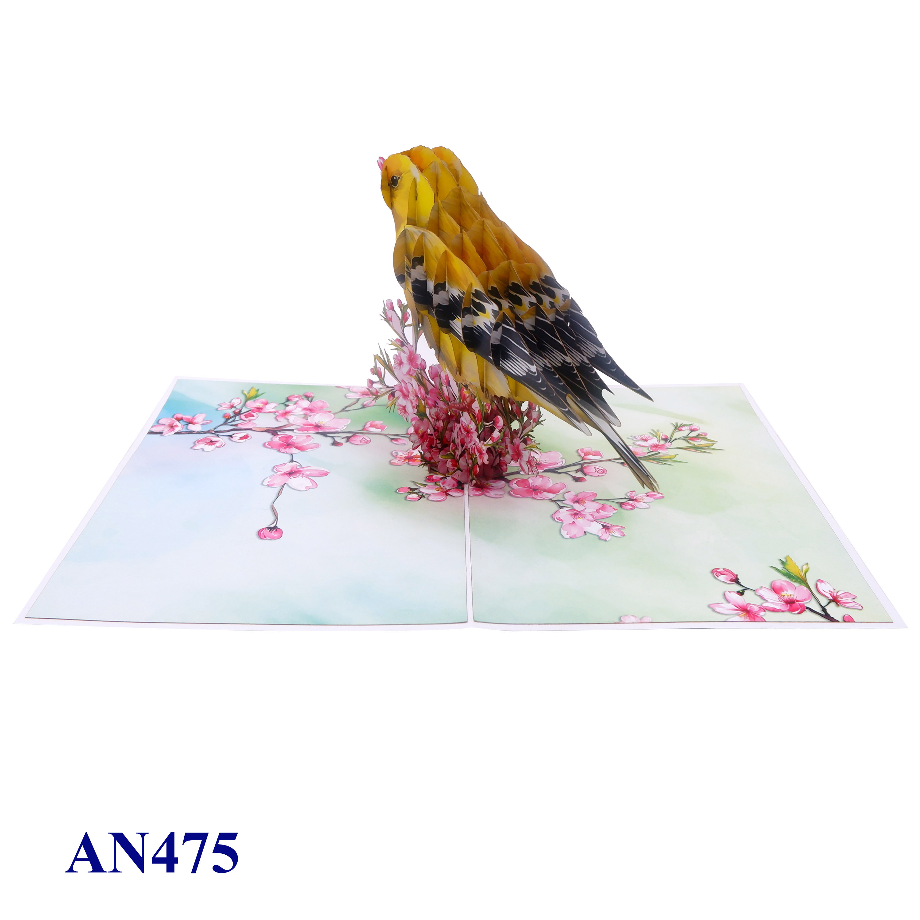 American Goldfinch Pop-up Card – Handmade 3D Greeting Card for Spring & Nature Lovers
