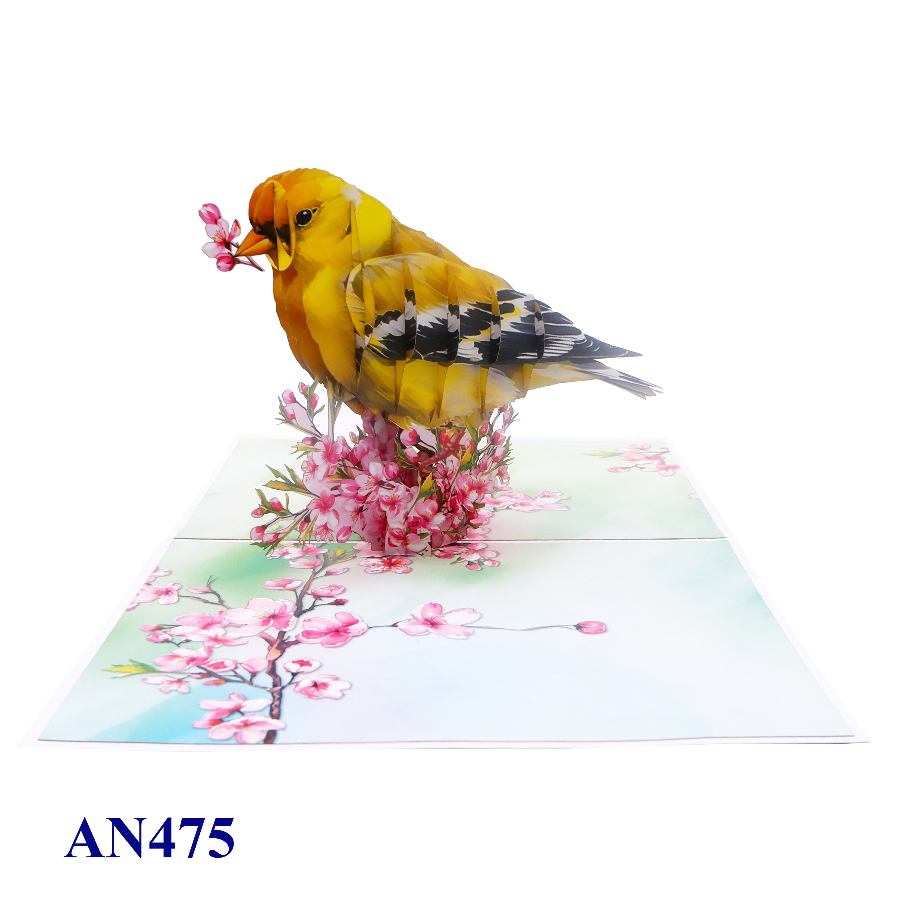 American Goldfinch Pop-up Card – Handmade 3D Greeting Card for Spring & Nature Lovers