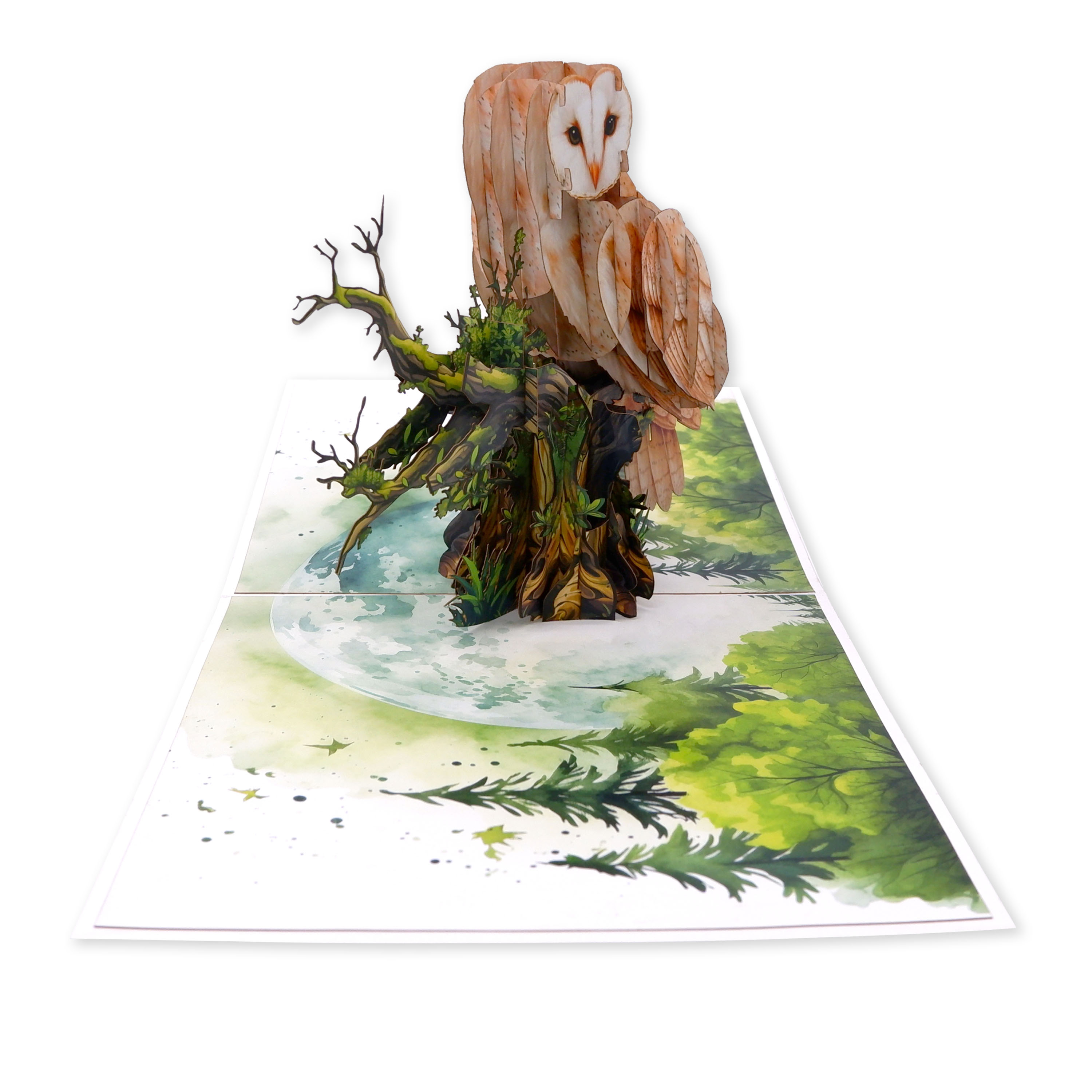 Owl 3D Pop Up Card – Elegant Handmade Nature Greeting Card from Vietnam