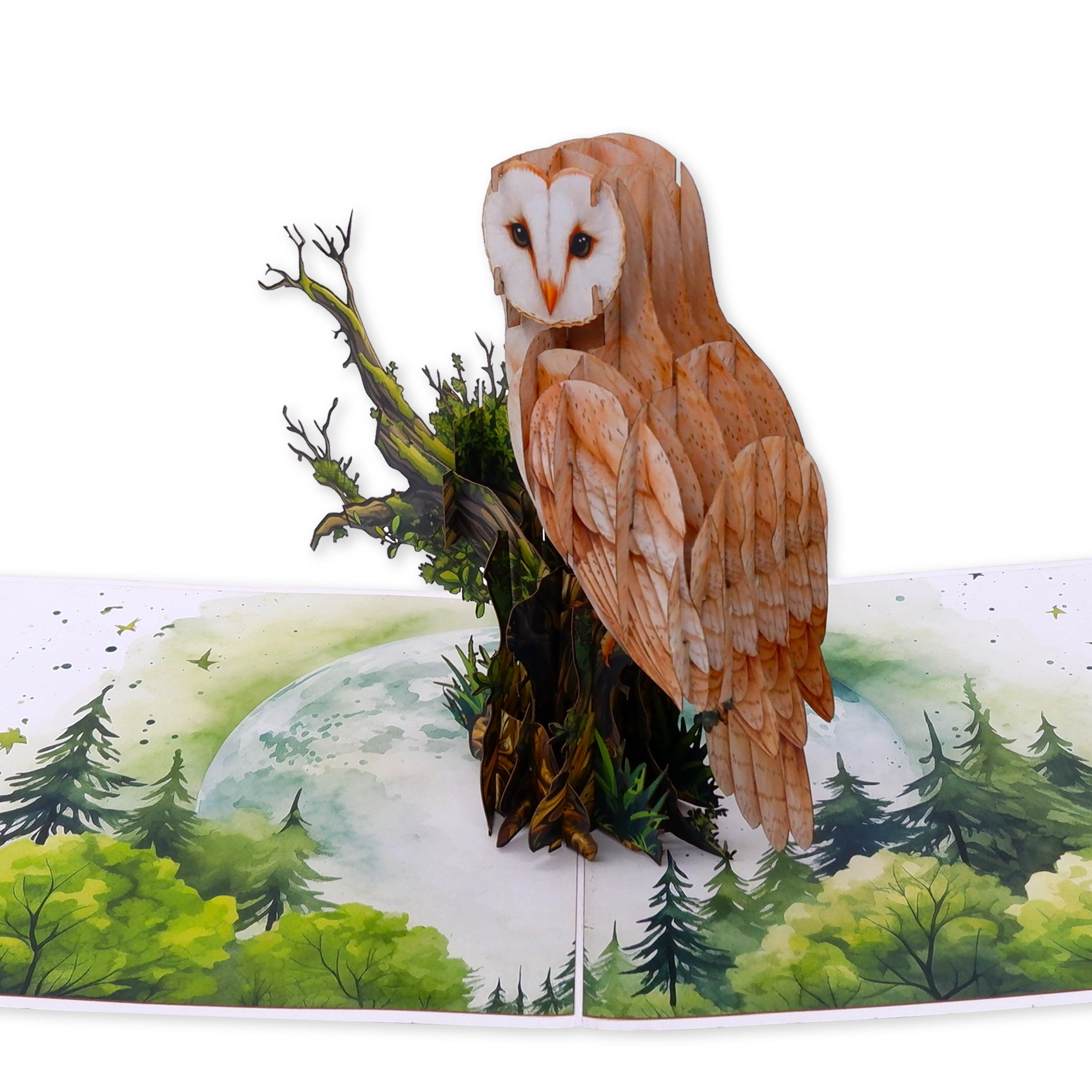 Owl 3D Pop Up Card – Elegant Handmade Nature Greeting Card from Vietnam