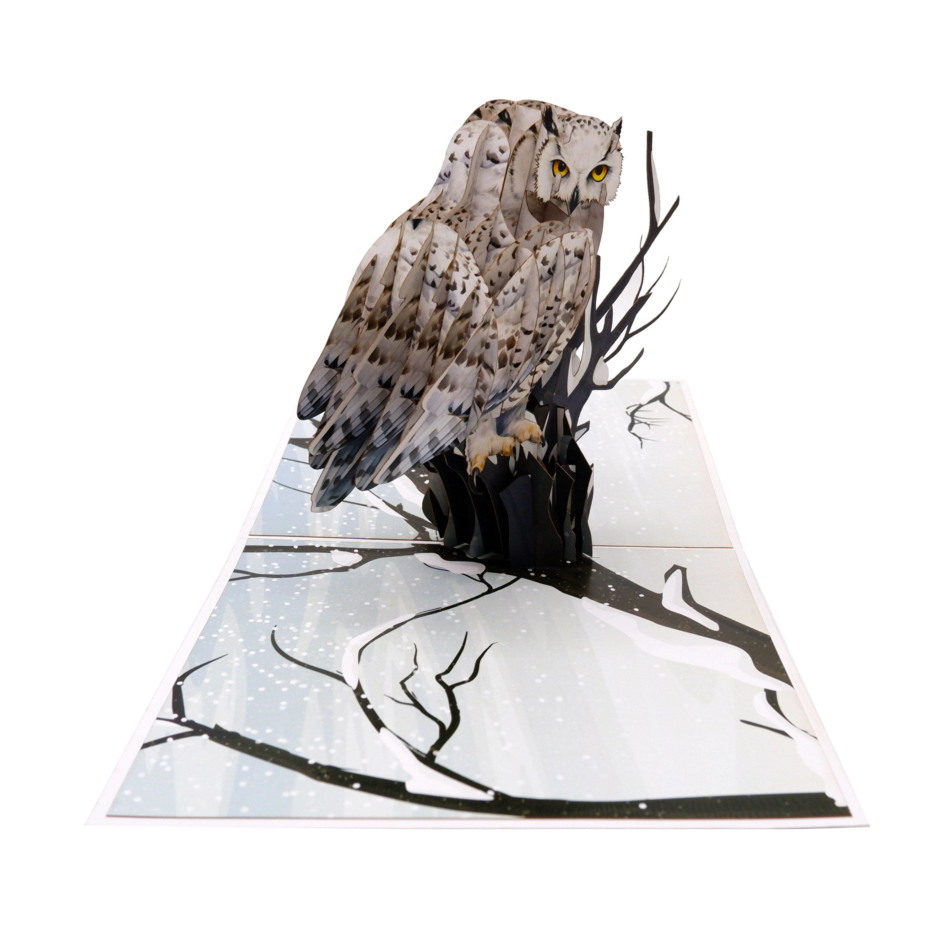 Snowy Owl 3D Pop Up Card