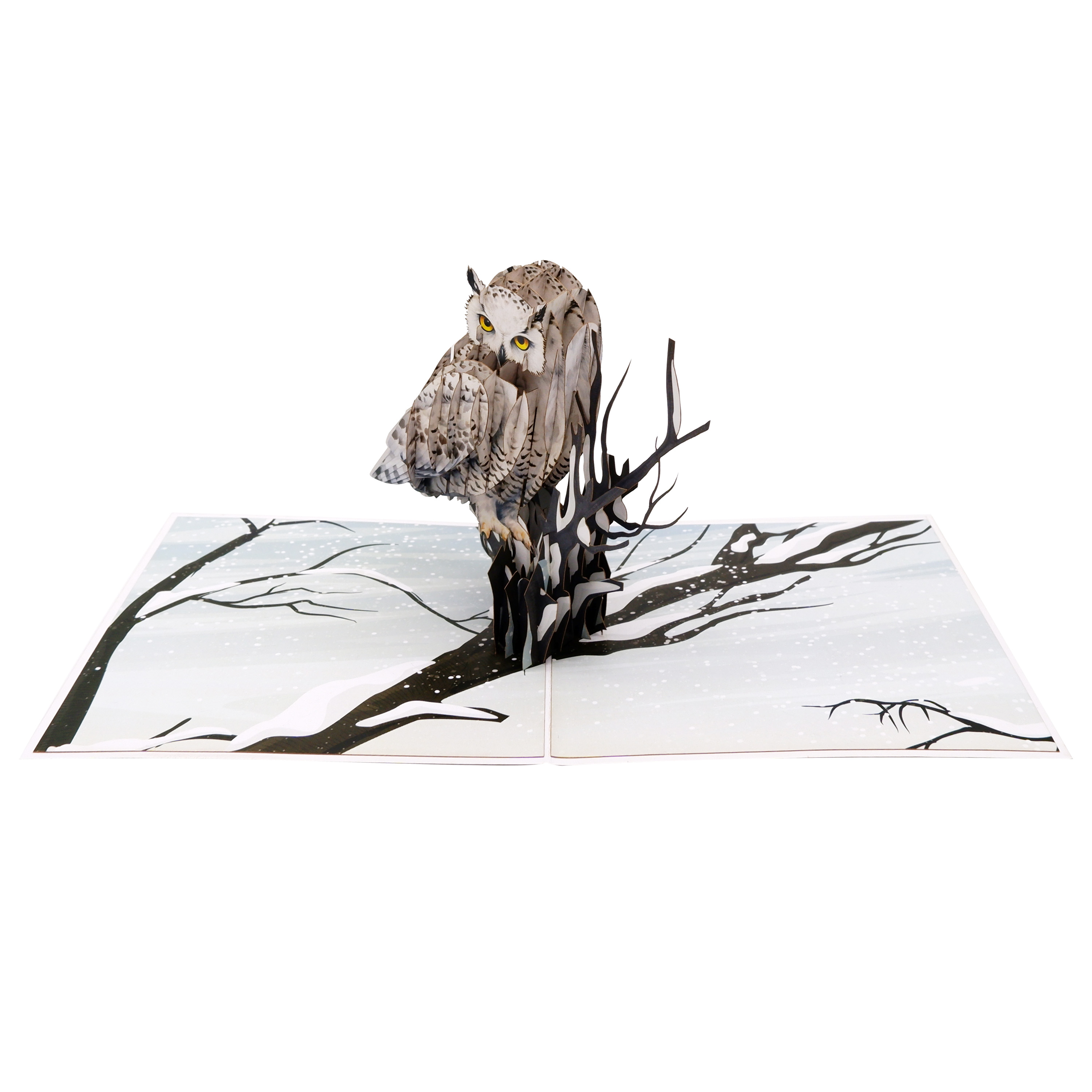 Snowy Owl 3D Pop Up Card