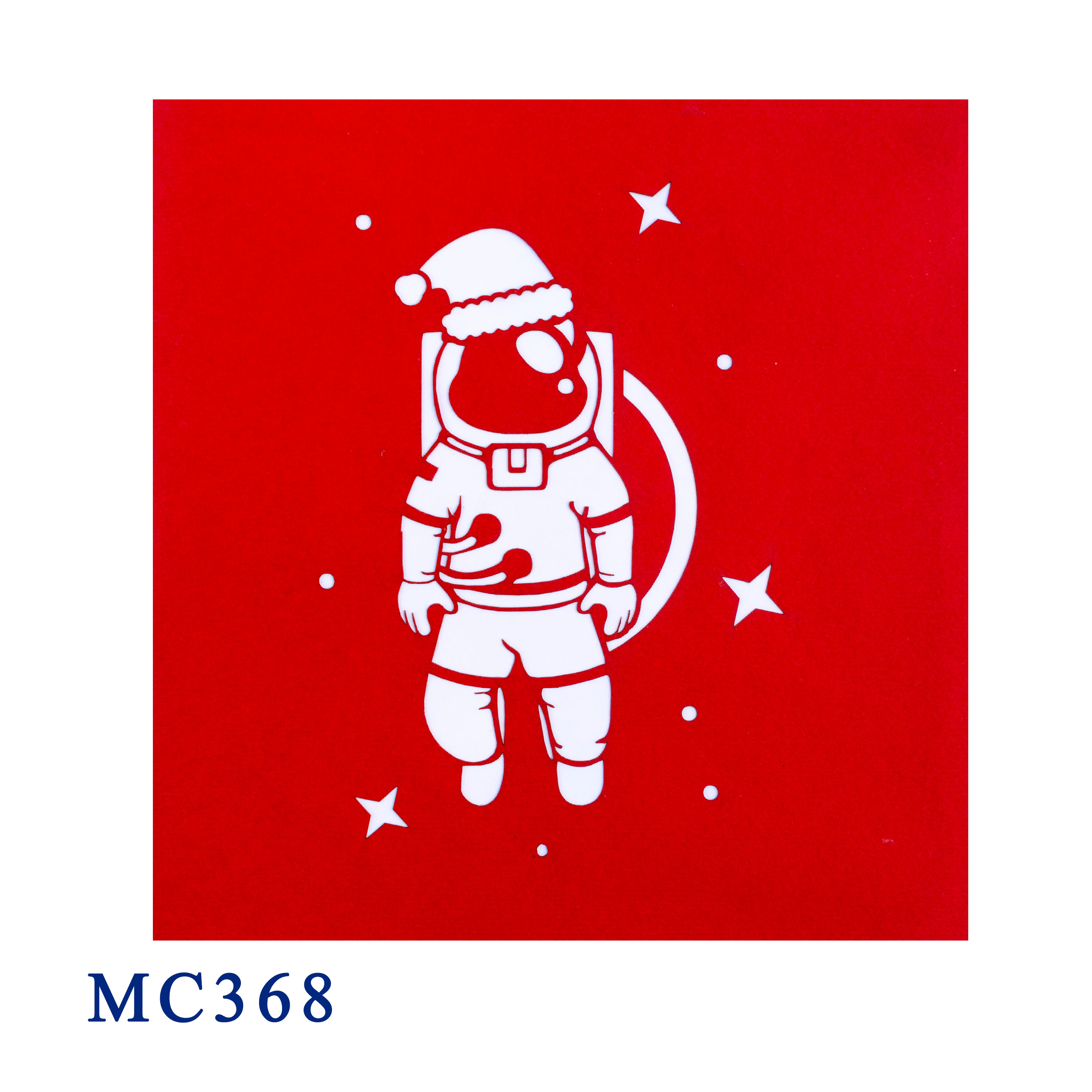Astronaut & Christmas Tree Pop Up Card