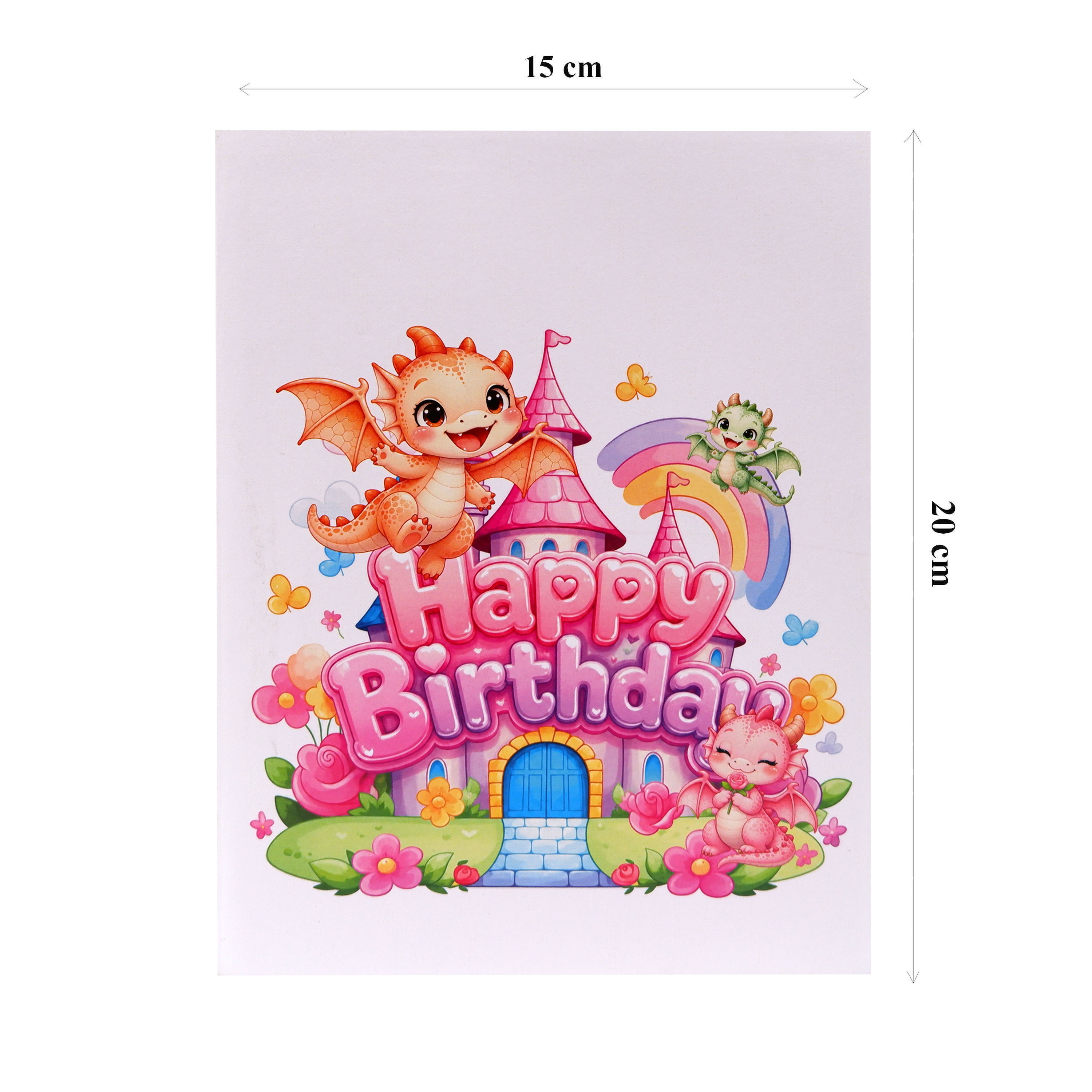 3D Pop Up Dragon Birthday Card – Magical Fantasy Castle
