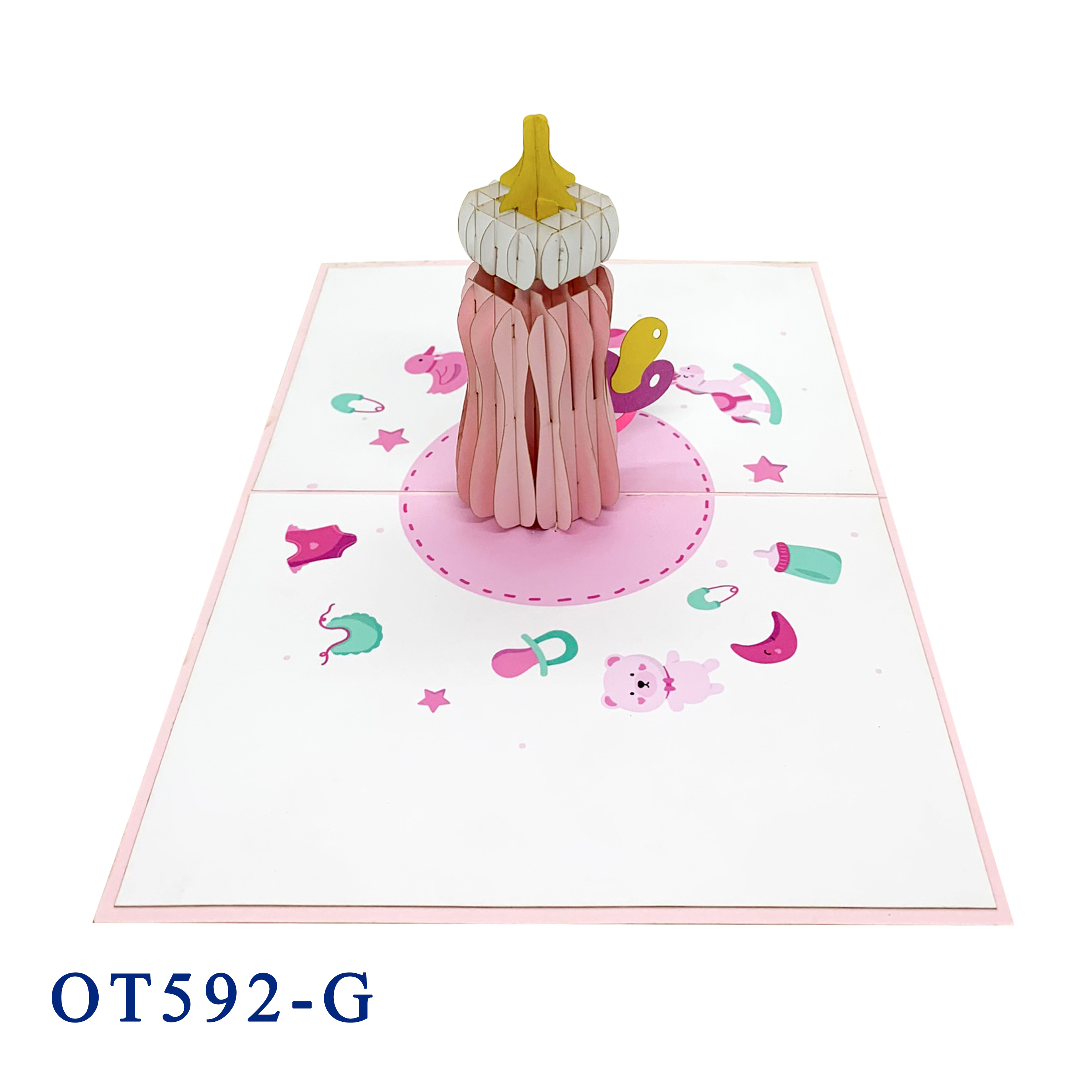 Baby Bottle Milk Pop Up Card