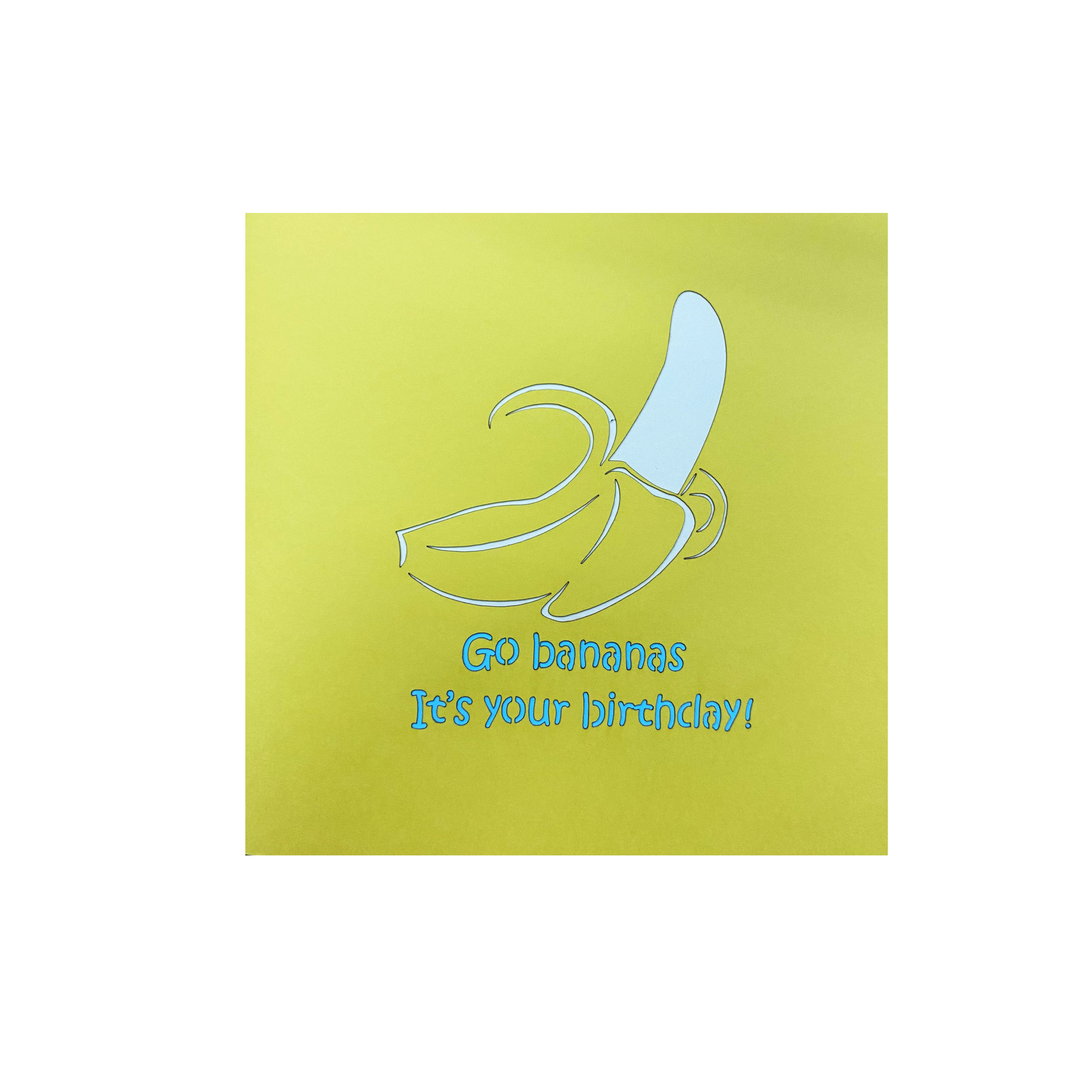 Banana Pop Up Card