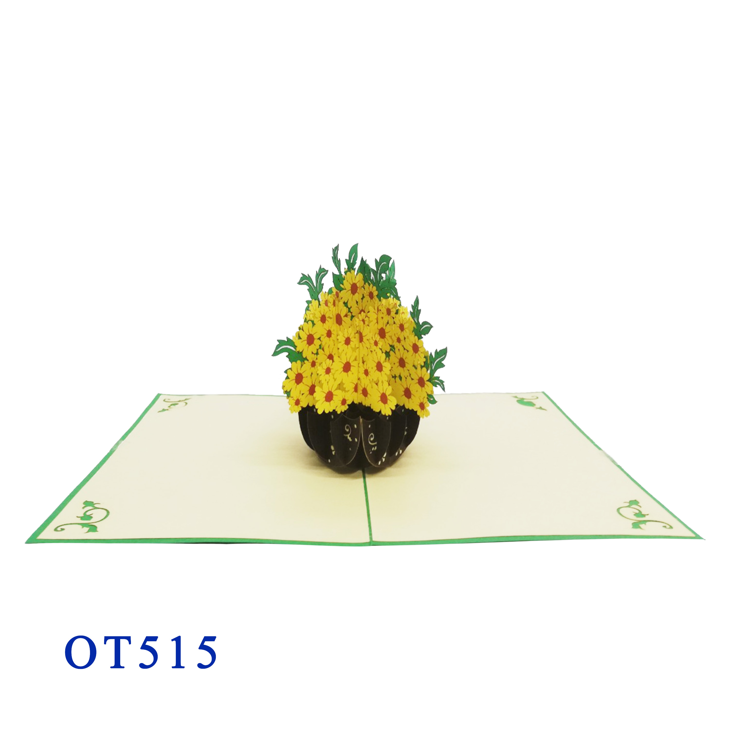 Basket Of Daisy Pop Up Card