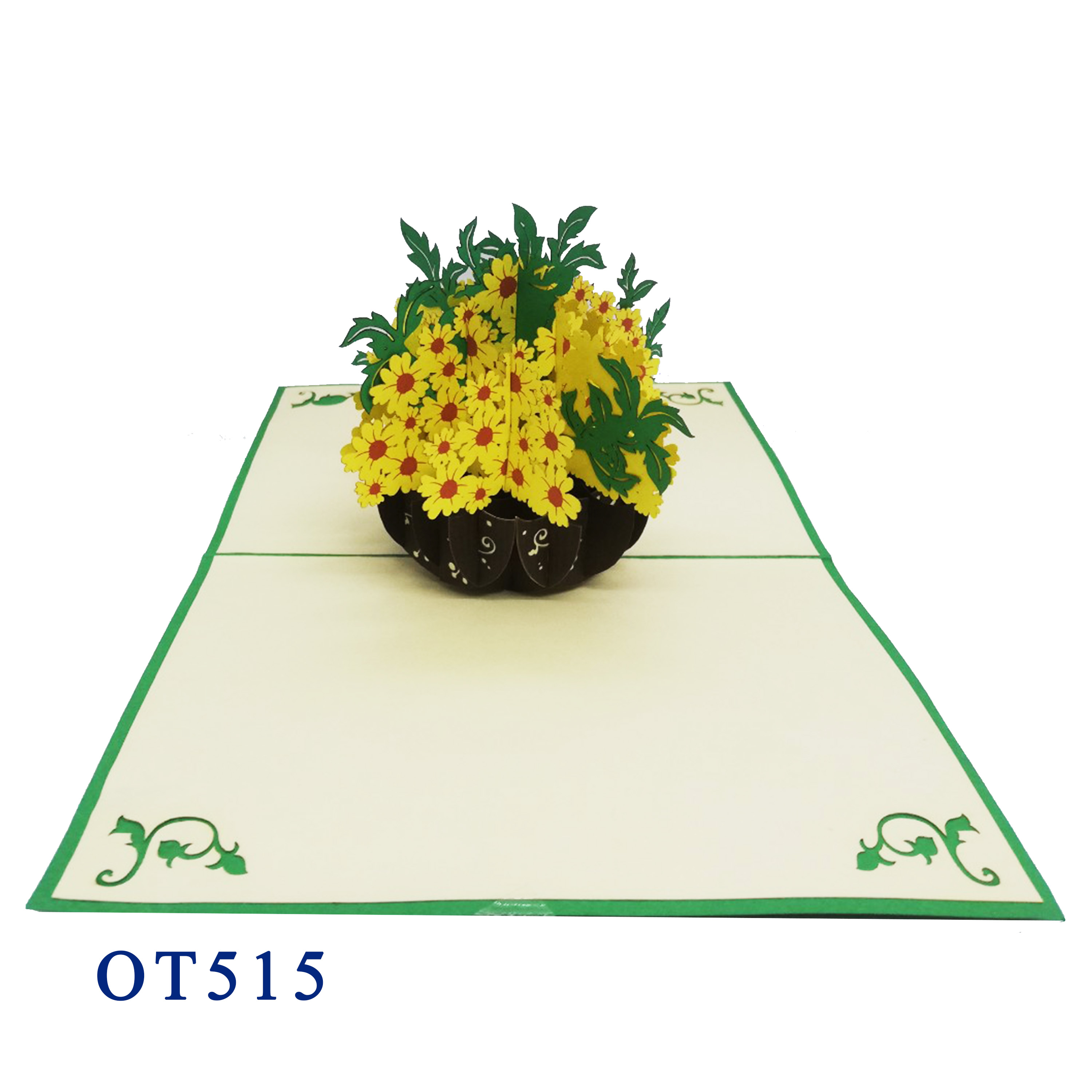 Basket Of Daisy Pop Up Card