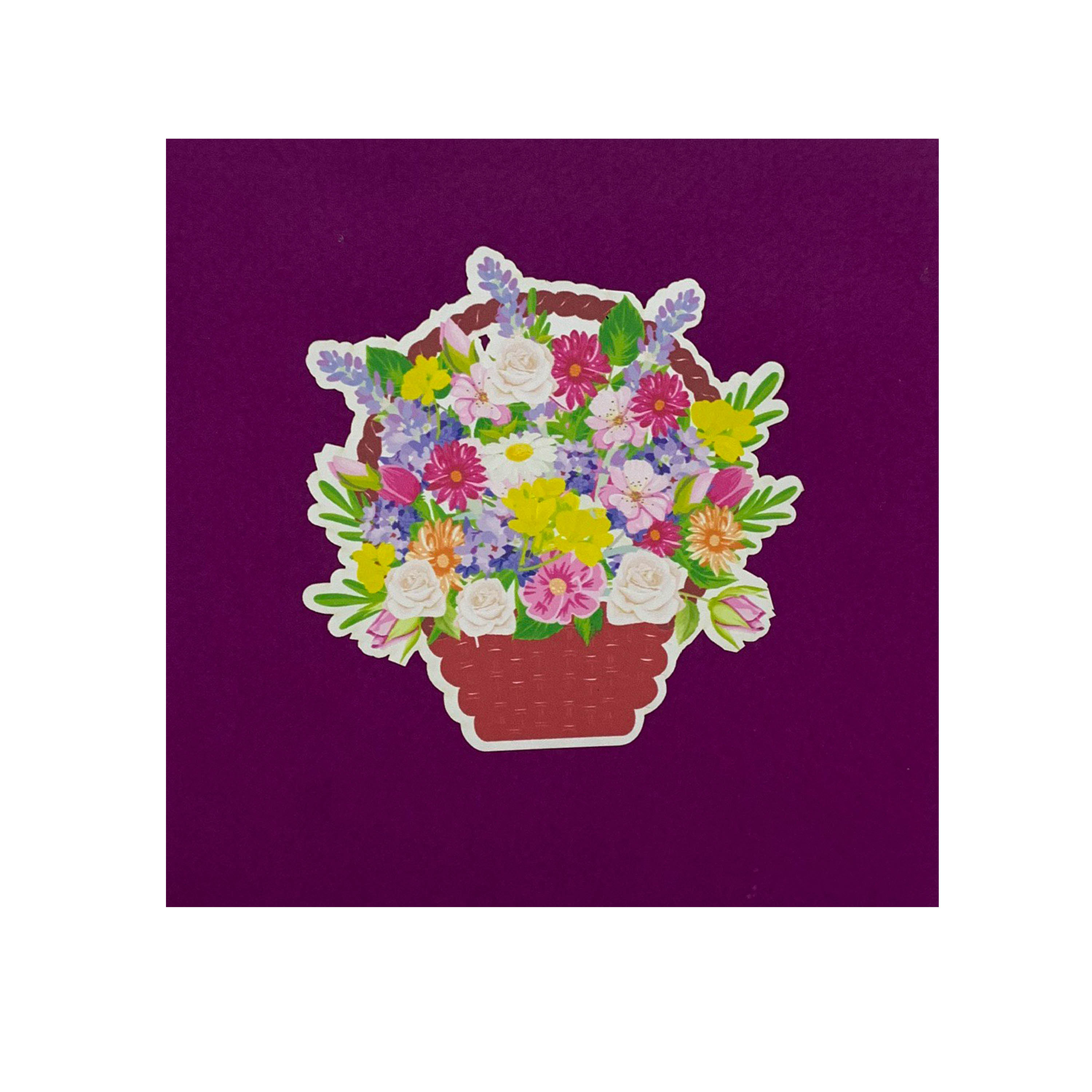 Flowers Basket Pop Up Card