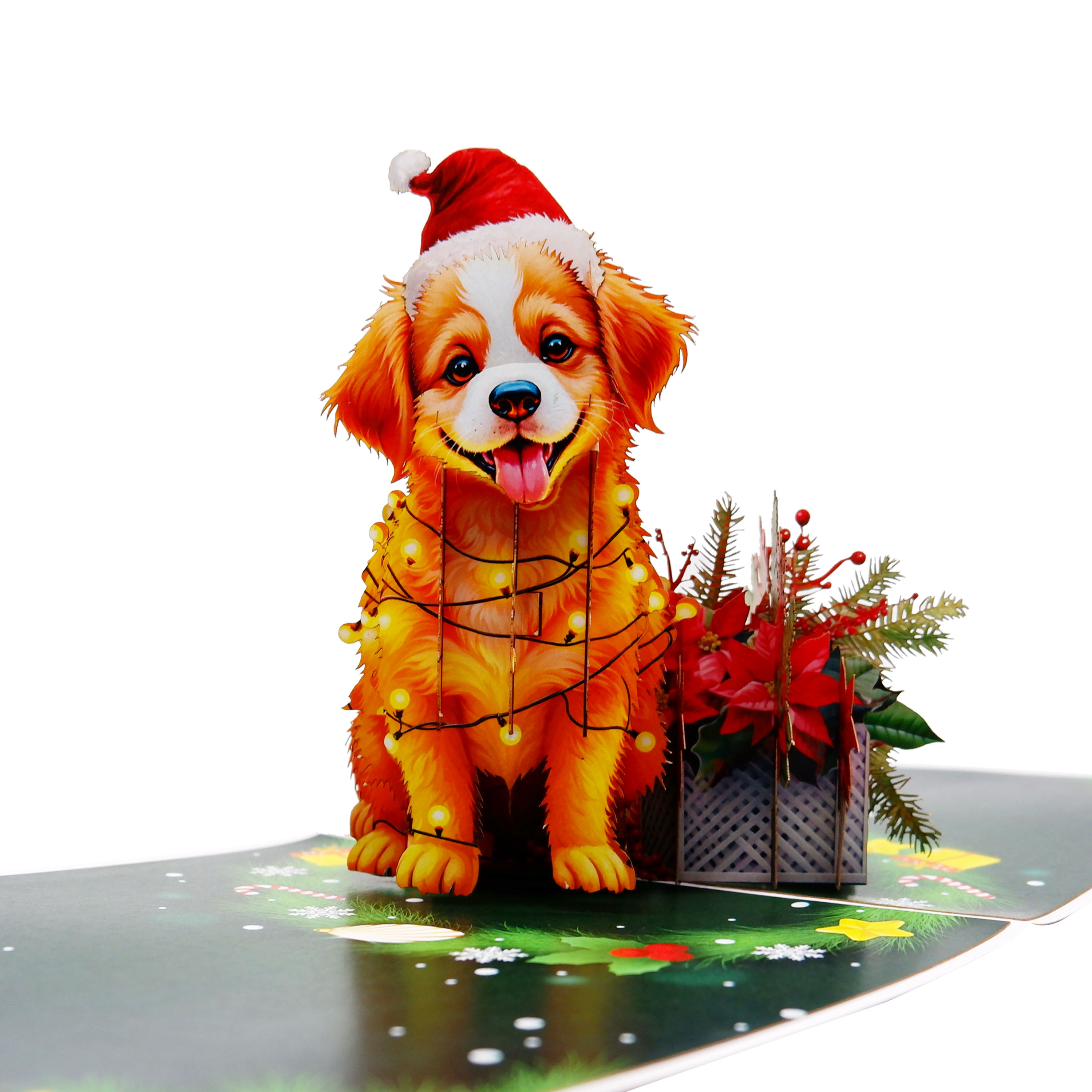 3D Pop Up Christmas Dog Card