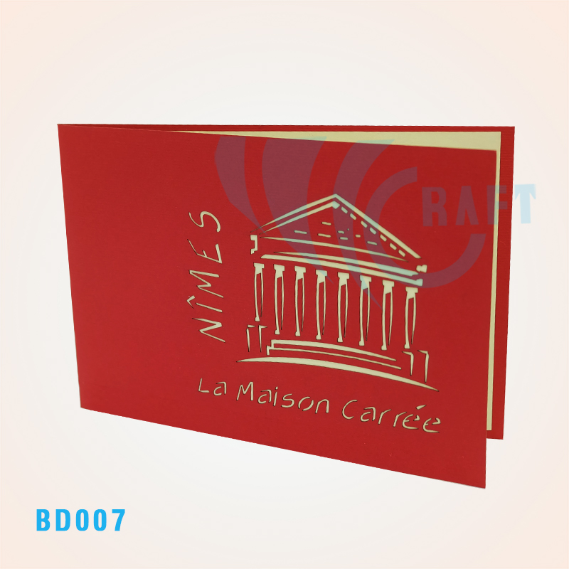 La Maison Carree Pop Up Card