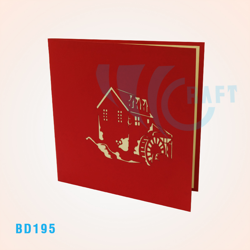 Windmill House Pop Up Card