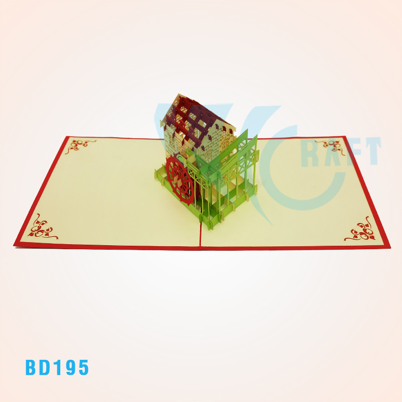 Windmill House Pop Up Card