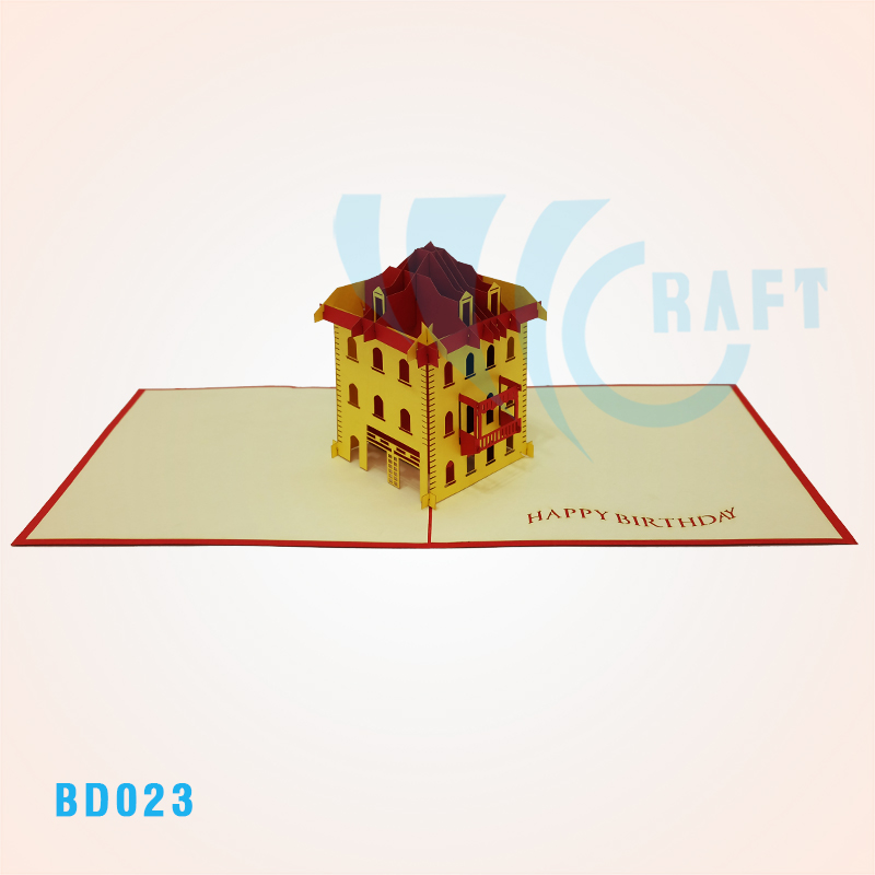 Birthday House Pop Up Card