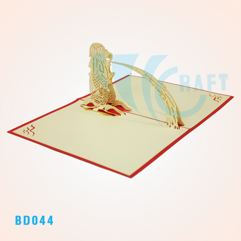 Merlion Singapore Pop Up Card