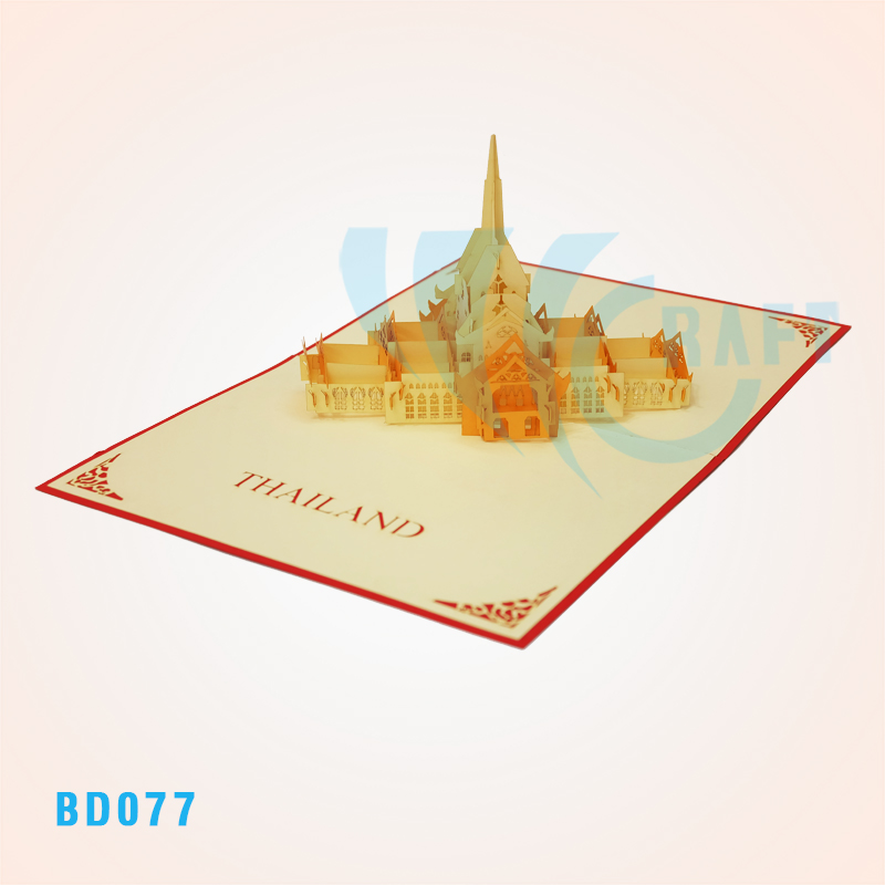 Thailand Temple Pop Up Card