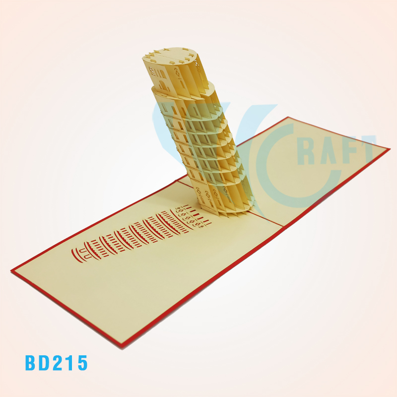 Leaning Tower Of Pisa Pop Up Card