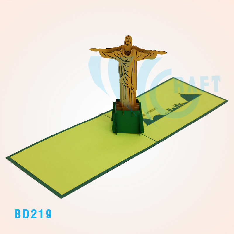 Christ Statue Pop Up Card